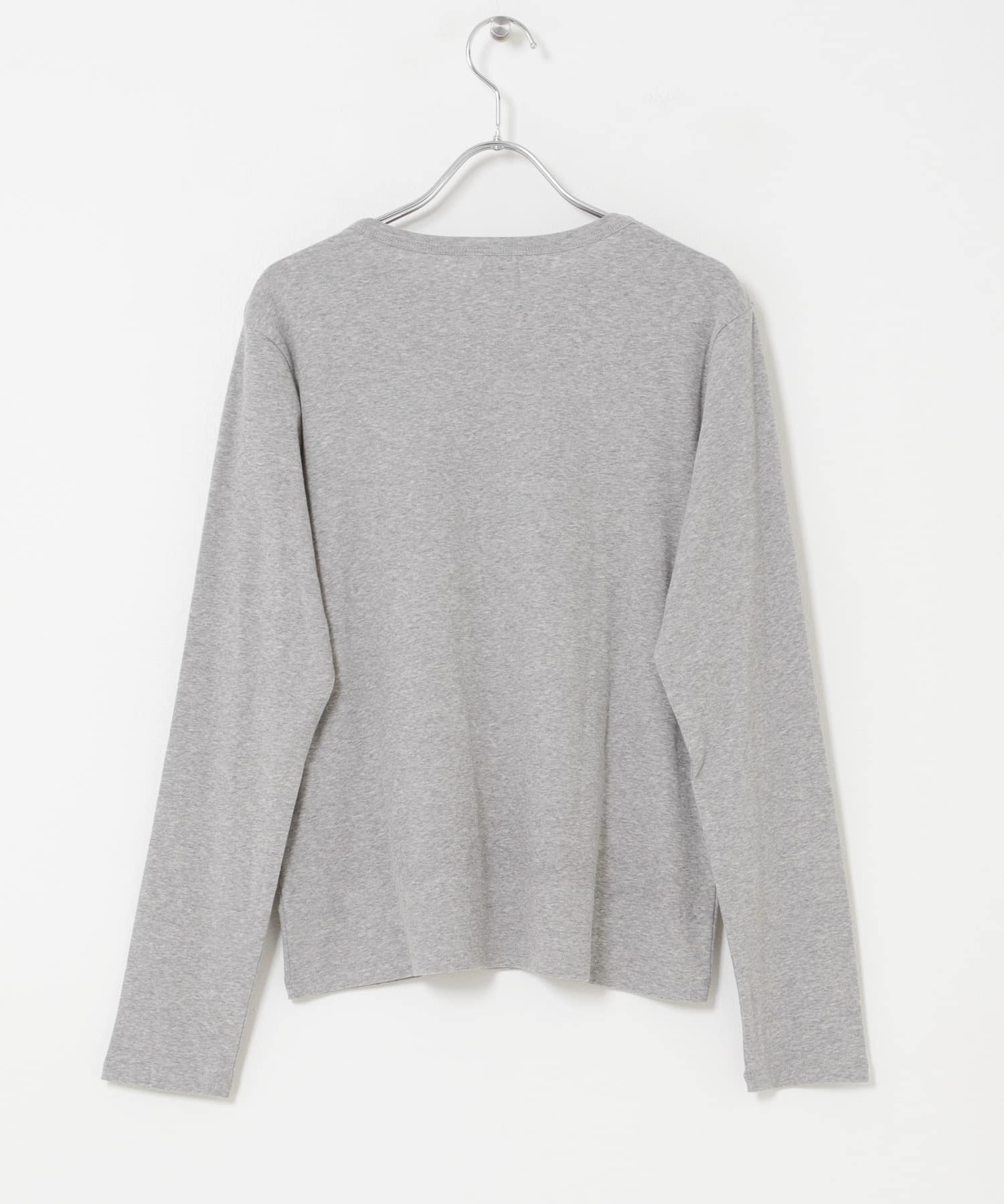 ハイツイストコットンロングスリーブTシャツ GRAY Free