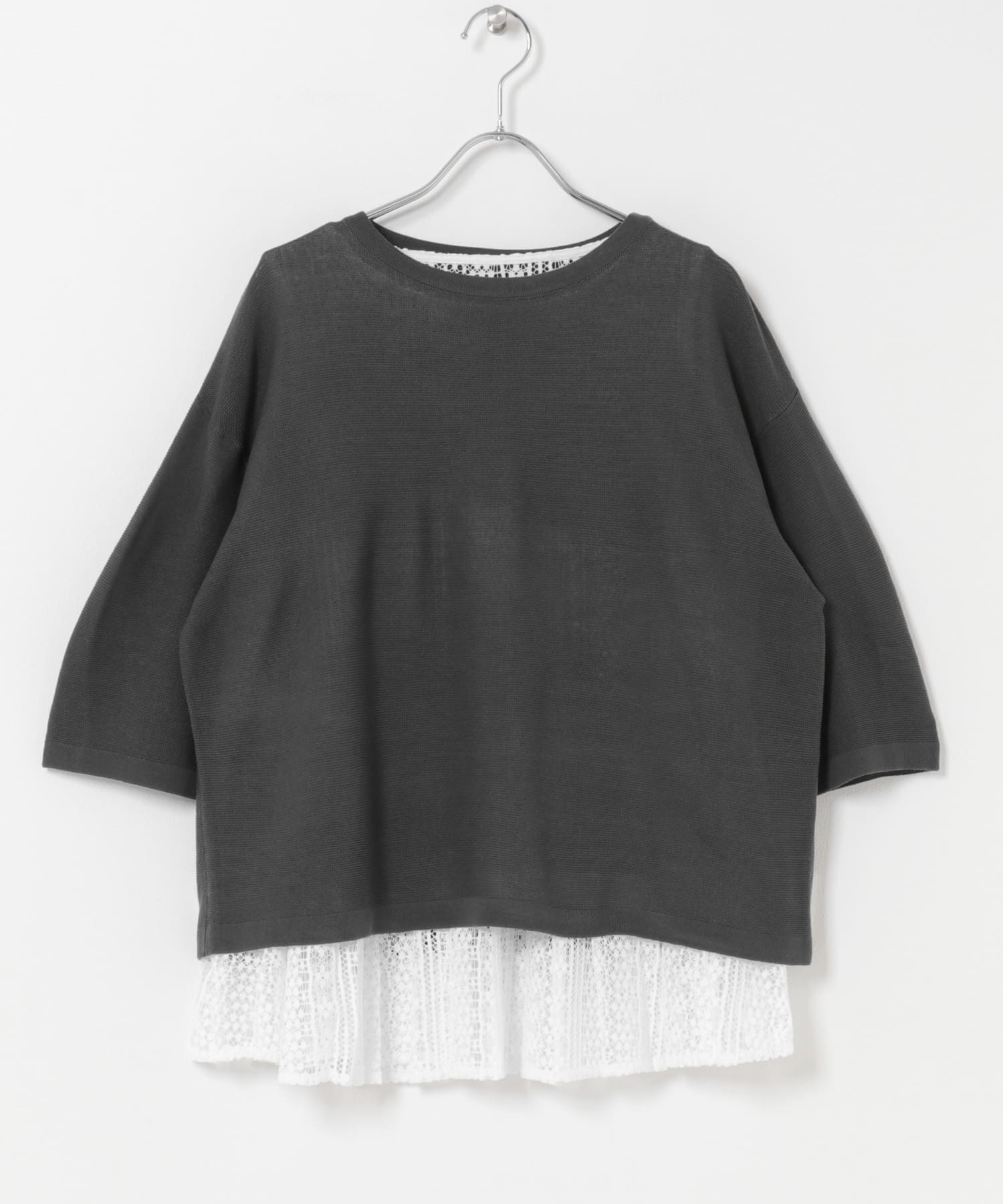 レースインナーSETニット CHARCOAL Free
