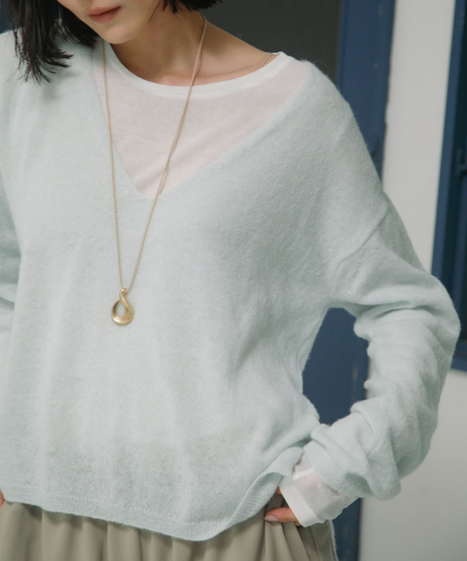 Baby Alpaca V-Neck Knit