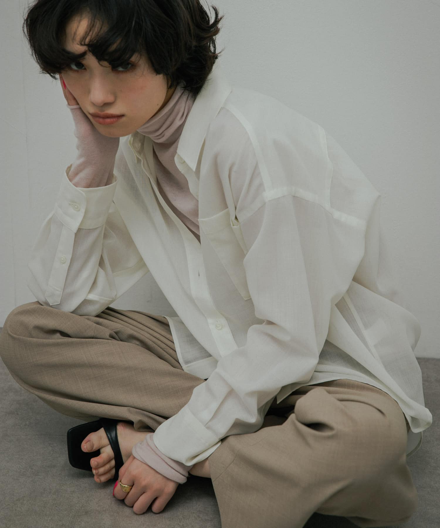 Wool Blend Basic Shirts