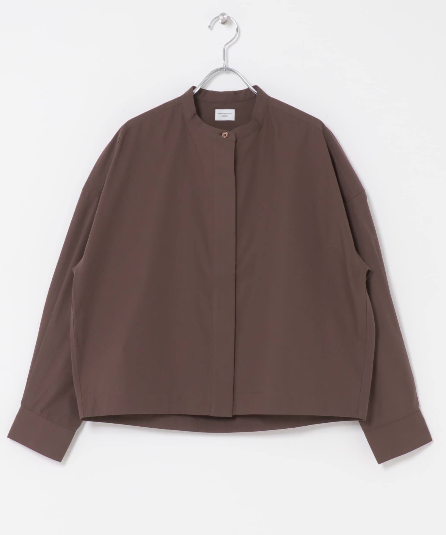 『UR TECH』Aircare ショートコクーンシャツ BROWN Free