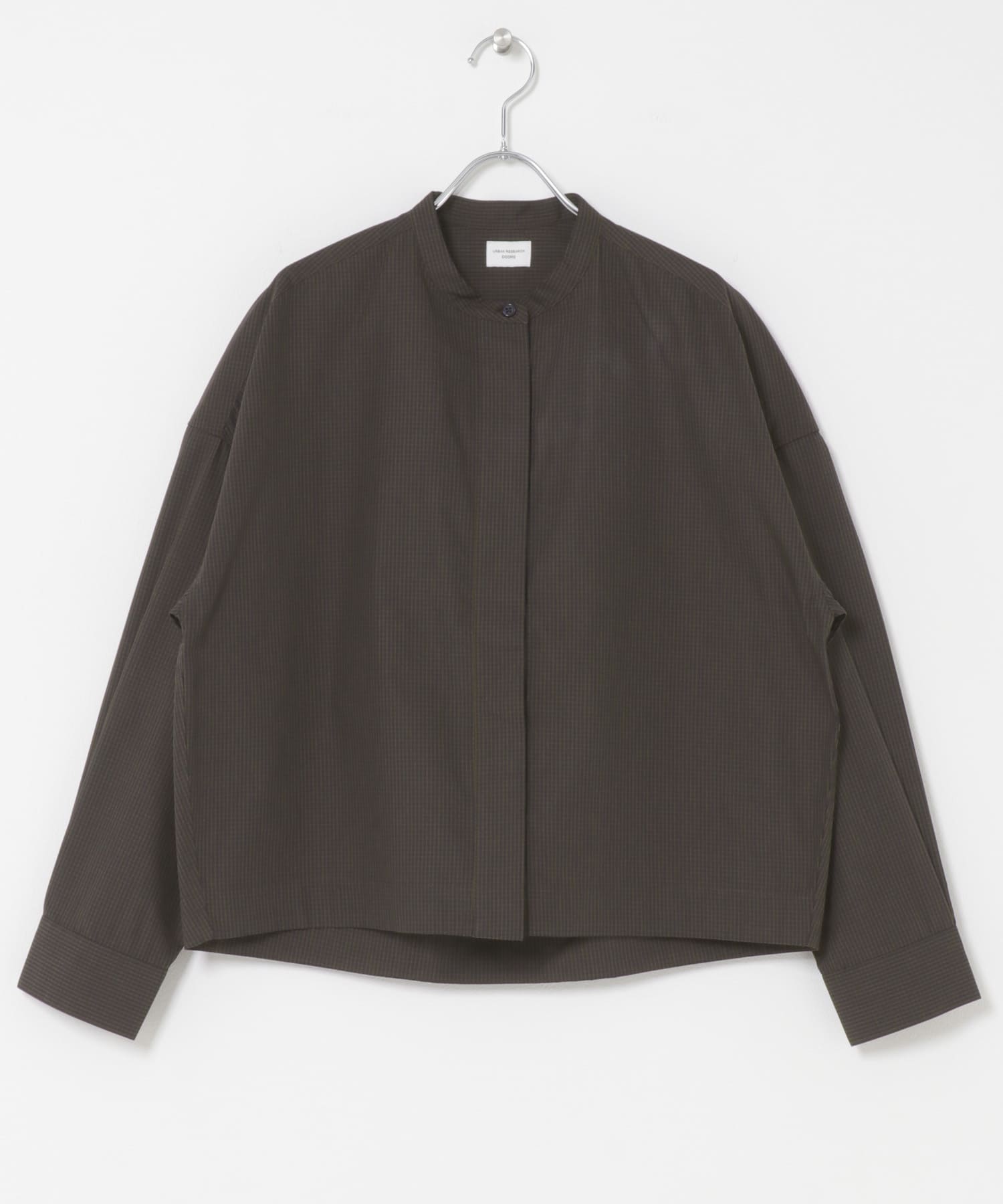 『UR TECH』Aircare ショートコクーンシャツ BRN CHECK Free
