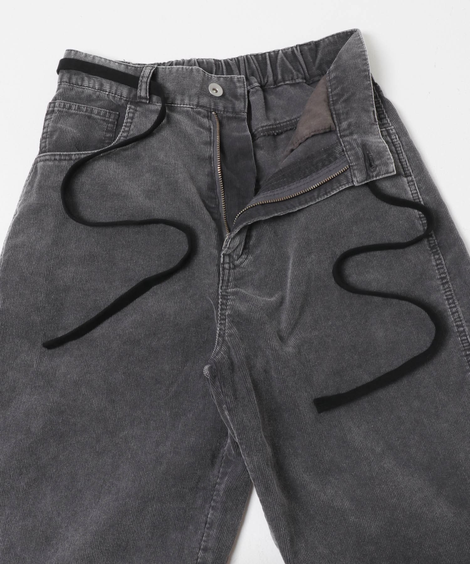 ウォッシュドコーデュロイパンツ CHARCOAL S