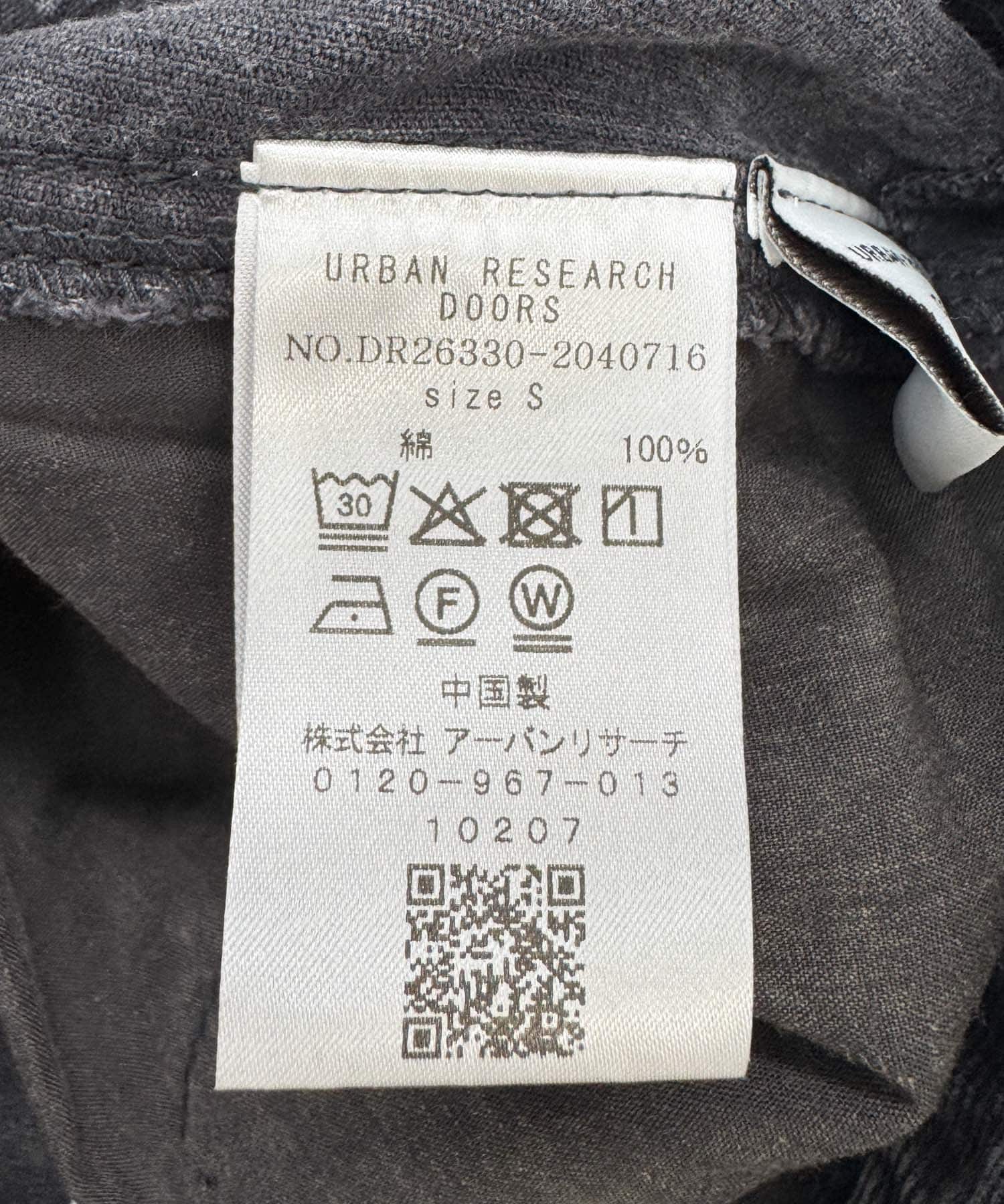 ウォッシュドコーデュロイパンツ CHARCOAL S