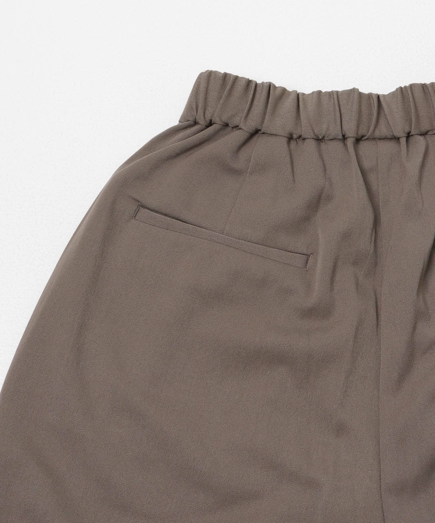 『UR TECH』完声タックギャザーワイドパンツ BEIGE S