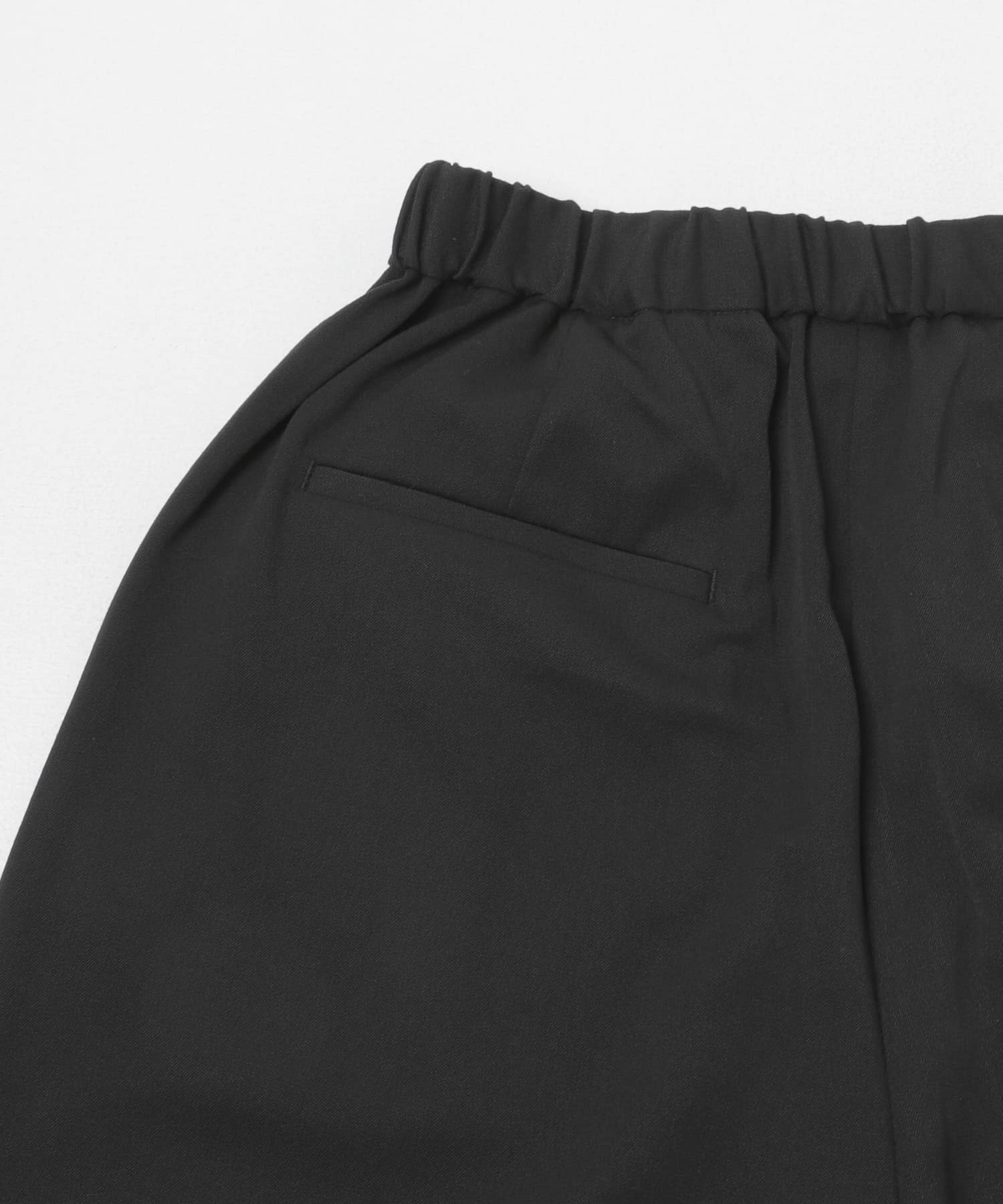 『UR TECH』完声タックギャザーワイドパンツ BLACK S