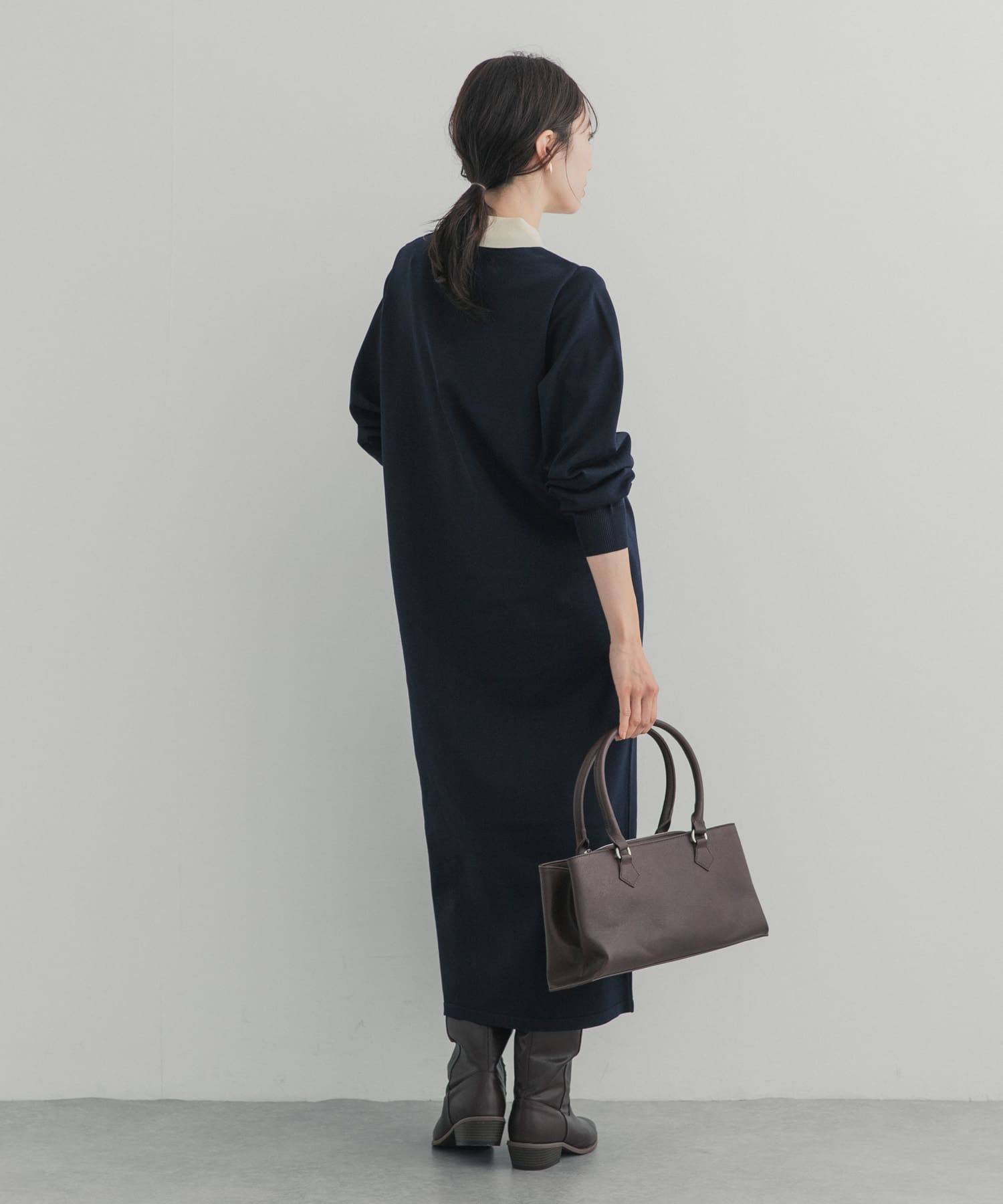 バイカラーニットワンピース(Free NAVY): ワンピース｜URBAN RESEARCH
