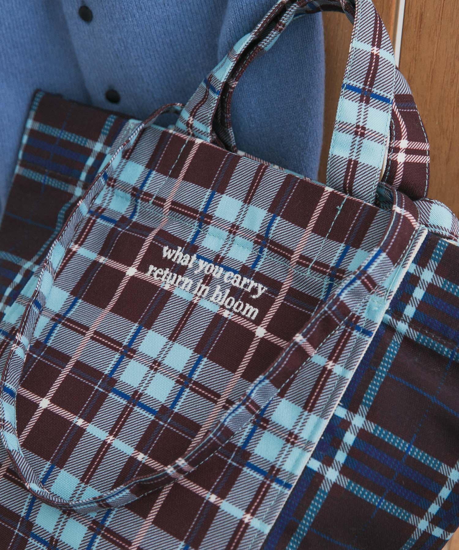 別注』beej×DOORS チェックトートバッグ(One RED×NAVY): バッグ｜URBAN
