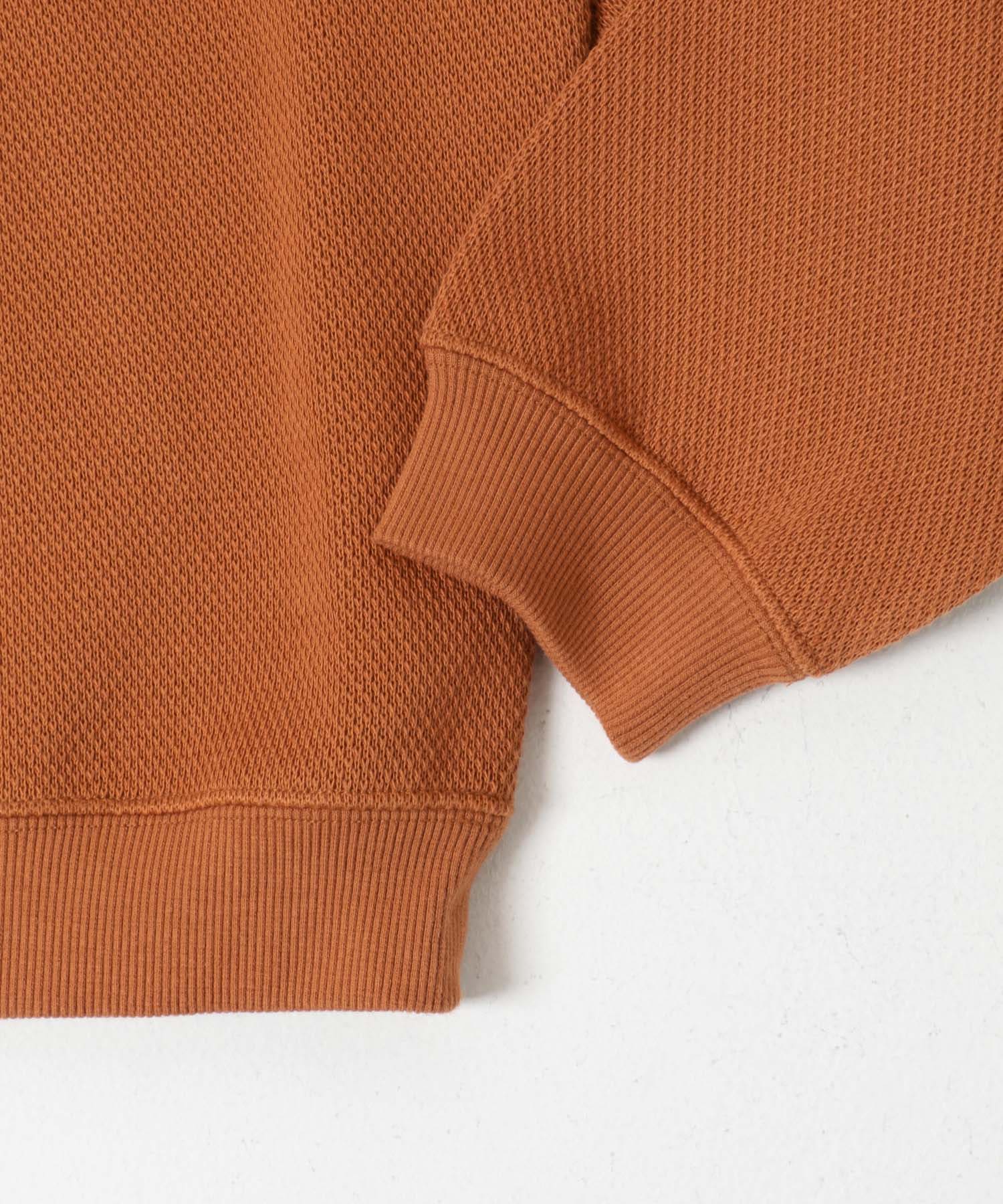 度詰 カノコ ダブルフェイスプルオーバー TERRACOTTA M