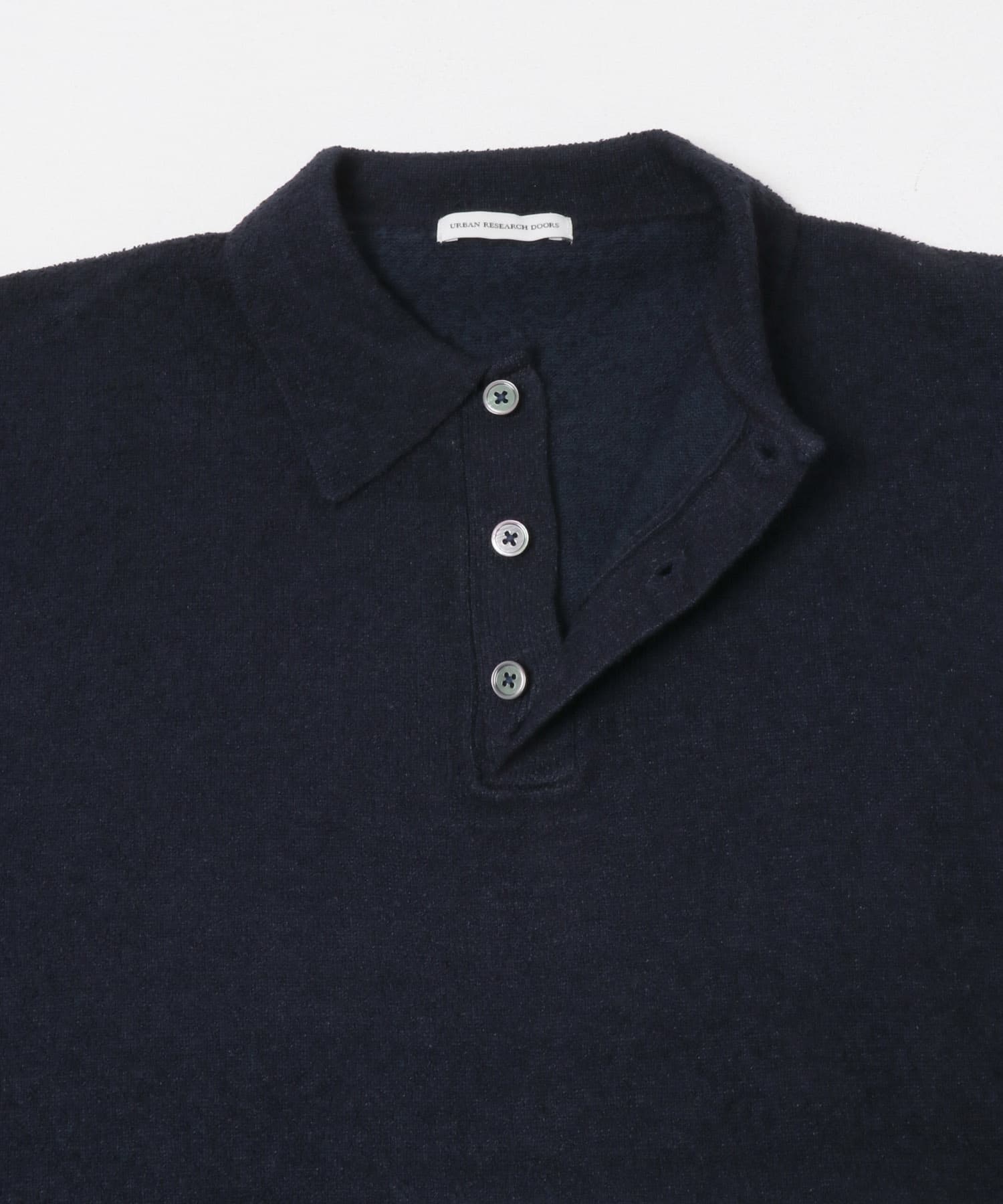 ミニブークレ ニットポロ NAVY M