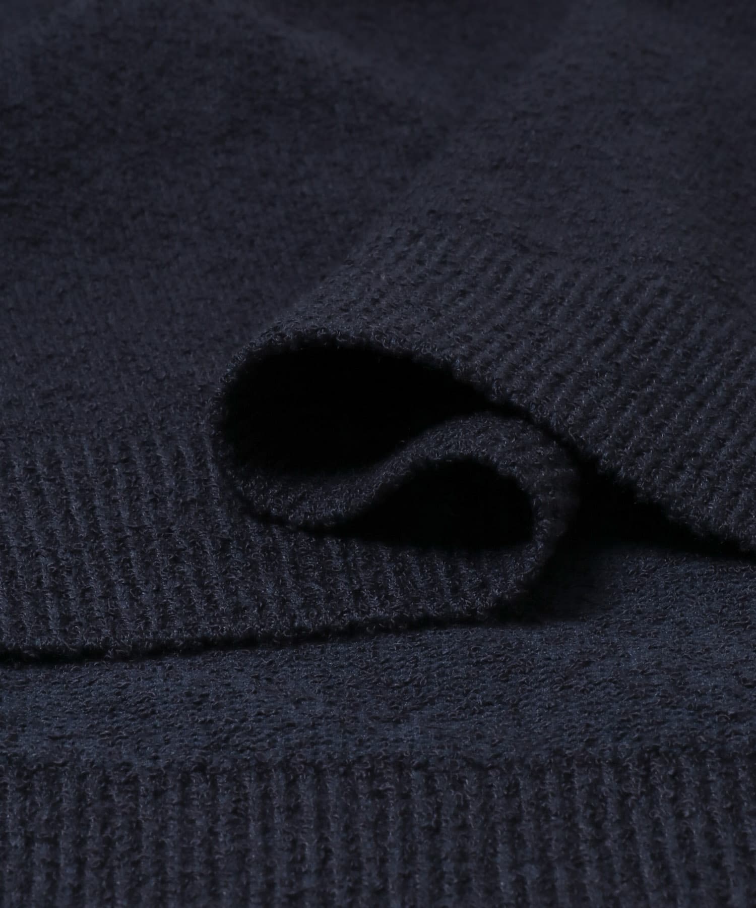 ミニブークレ ニットポロ NAVY M