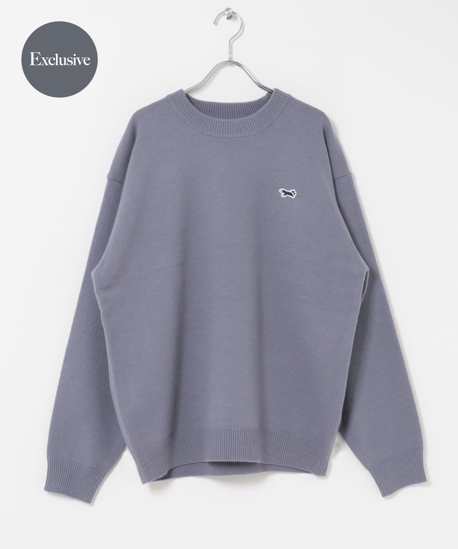 別注』PENNEYS×DOORS THE FOX クルーネック スフレニット(M CHARCOAL