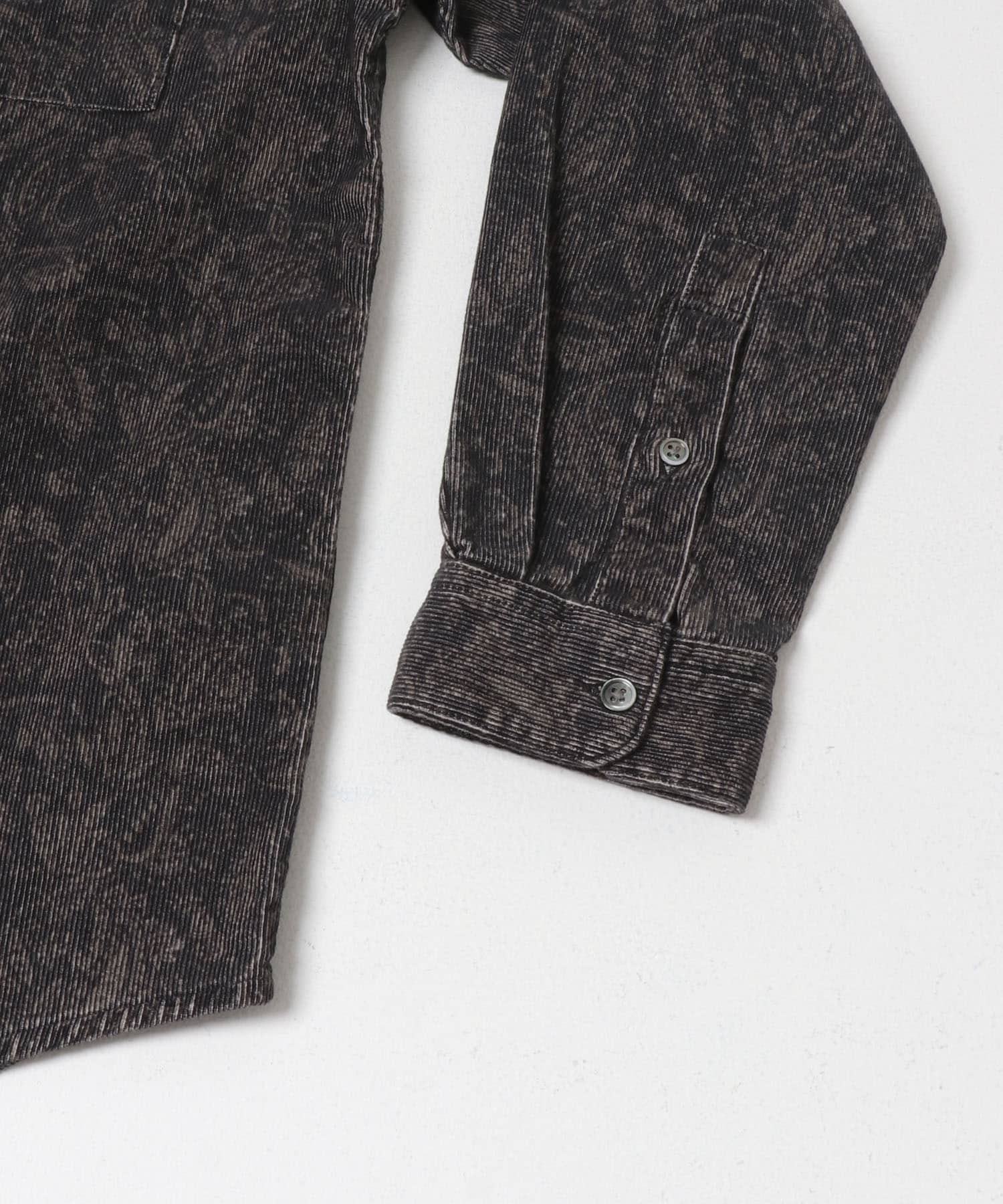 『XLサイズ/WEB限定』コーデュロイバンドカラーシャツ PAISLEY M