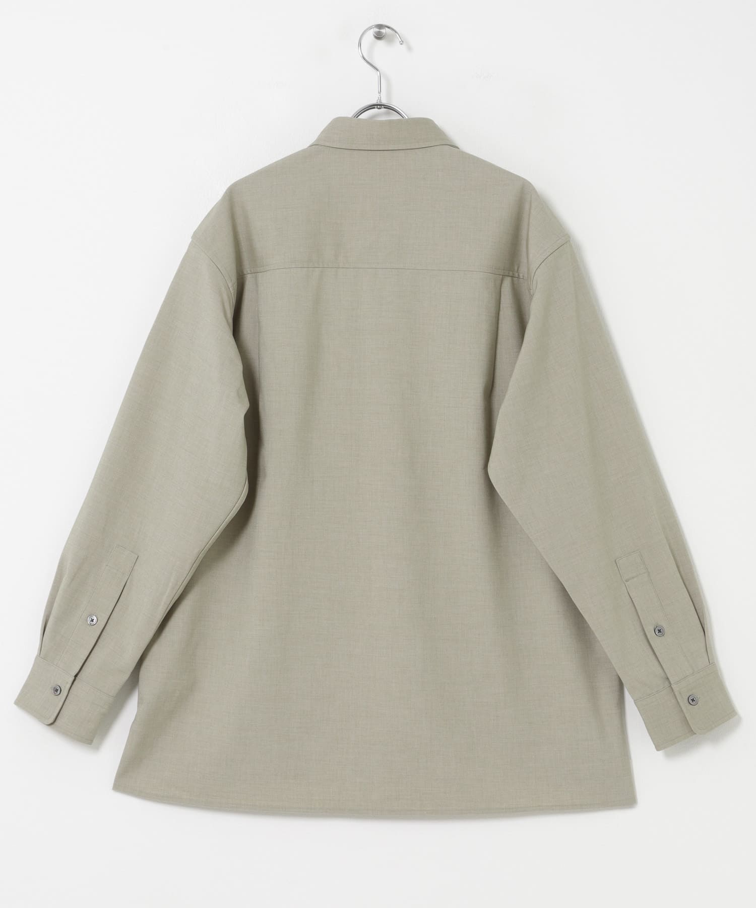 TW レギュラーカラーロングスリーブシャツ GREIGE M