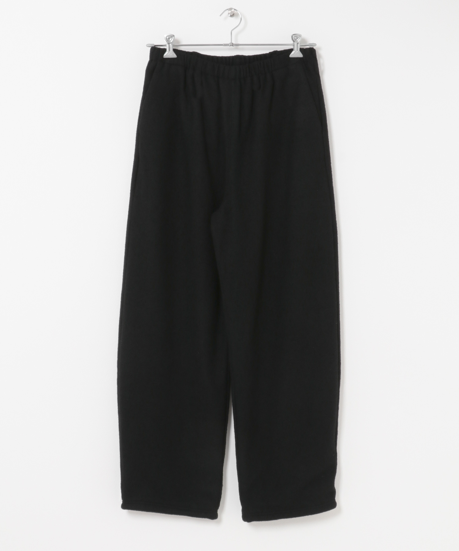 Wool Fleece Curve Pants BLACK M
