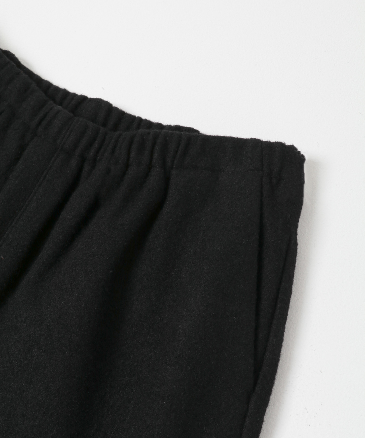 Wool Fleece Curve Pants BLACK M