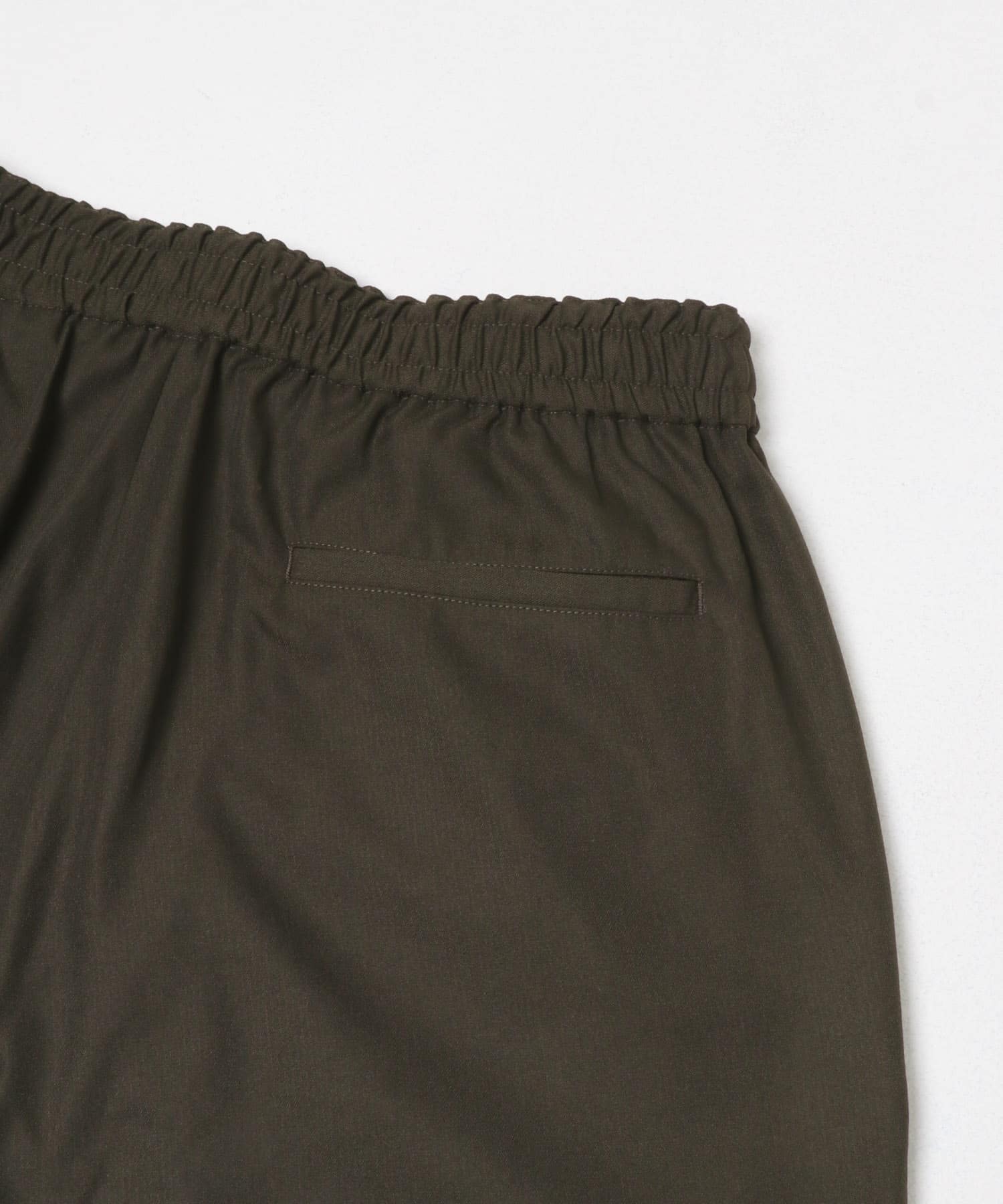 ウール混ミニヘリンボーンイージートラウザー KHKBROWN M