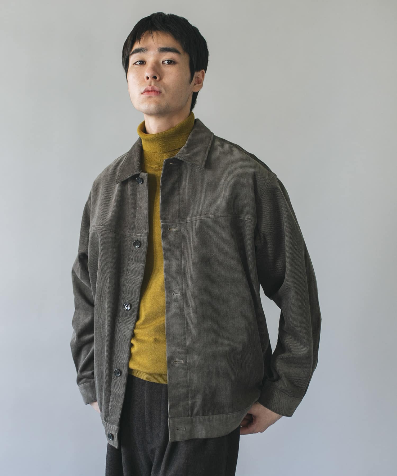 XLサイズ/WEB限定』コーデュロイトラッカージャケット(M CHARCOAL