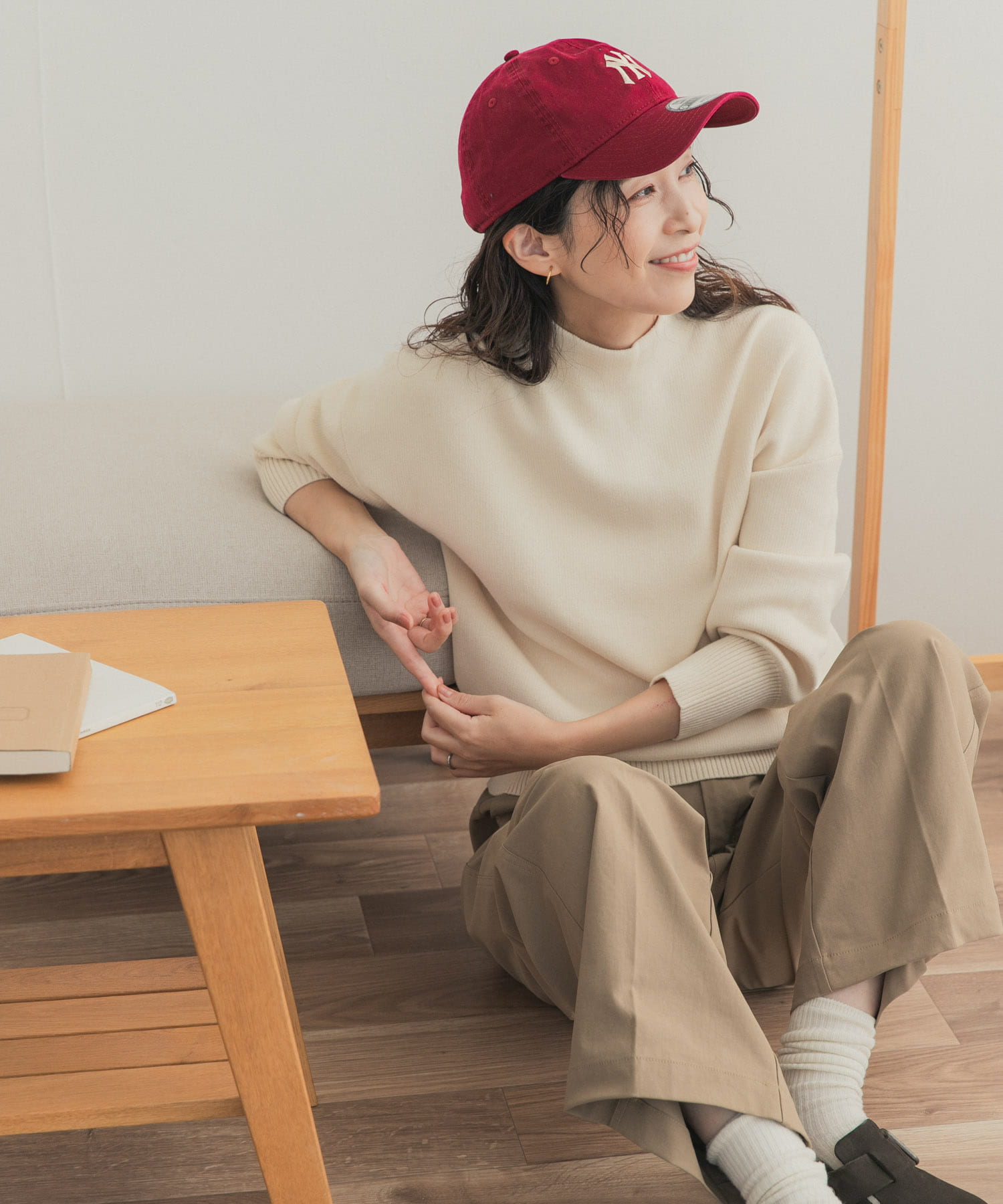 『WEB/一部店舗限定カラー』ボトルネックKNITプルオーバー