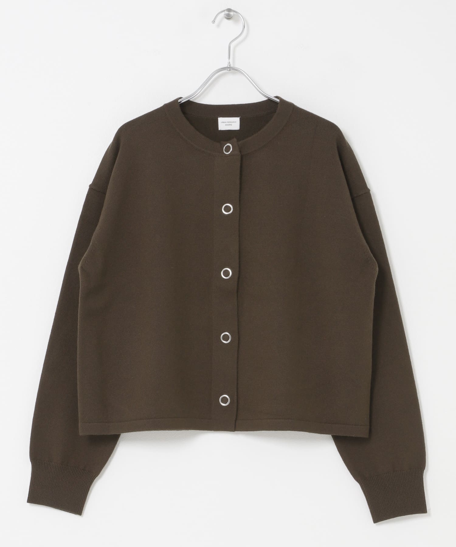 『UR TECH 200日ニット』リングドットカーディガン BROWN Free
