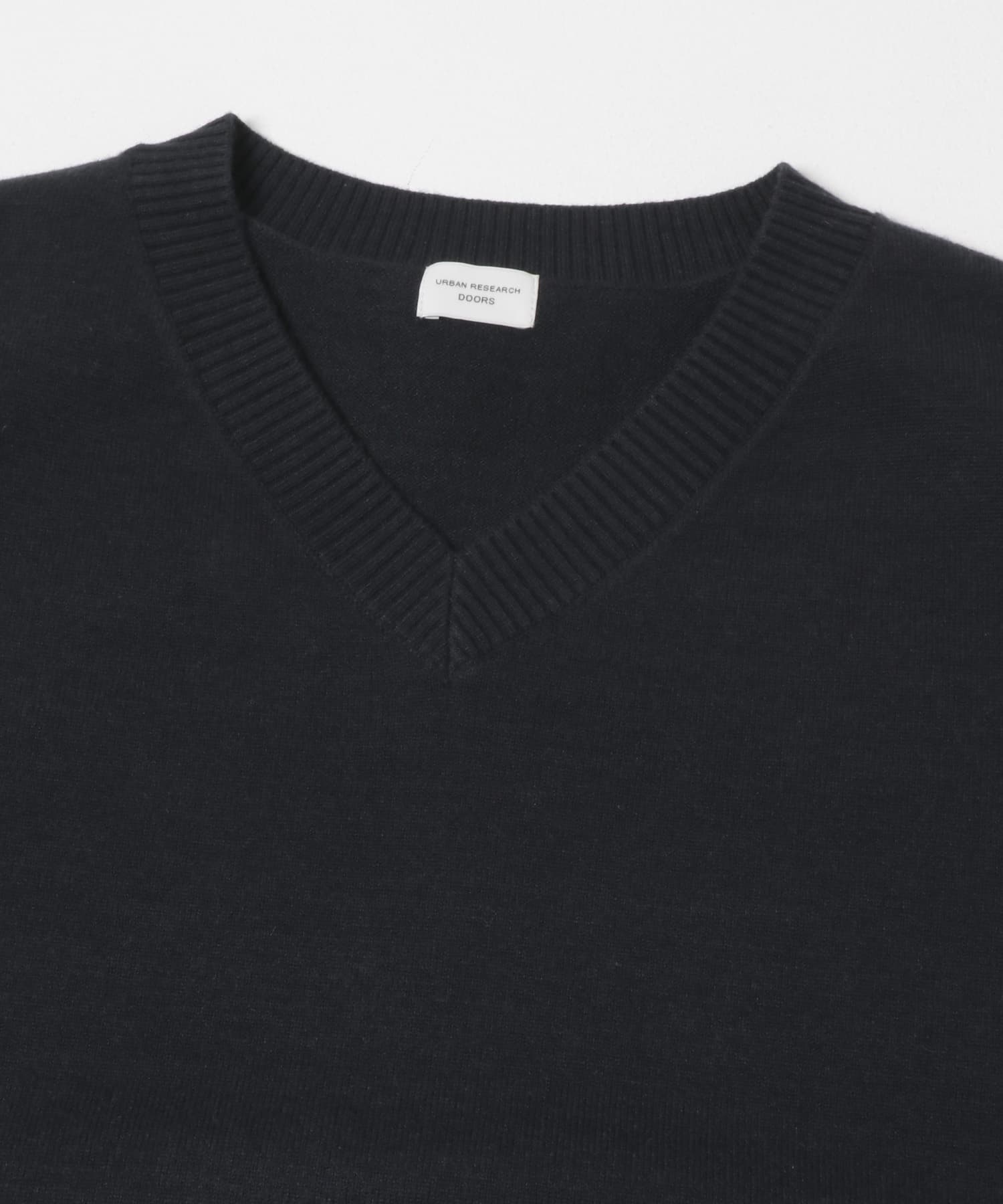 『UR TECH 200日ニット』Vネックプルオーバー NAVY Free