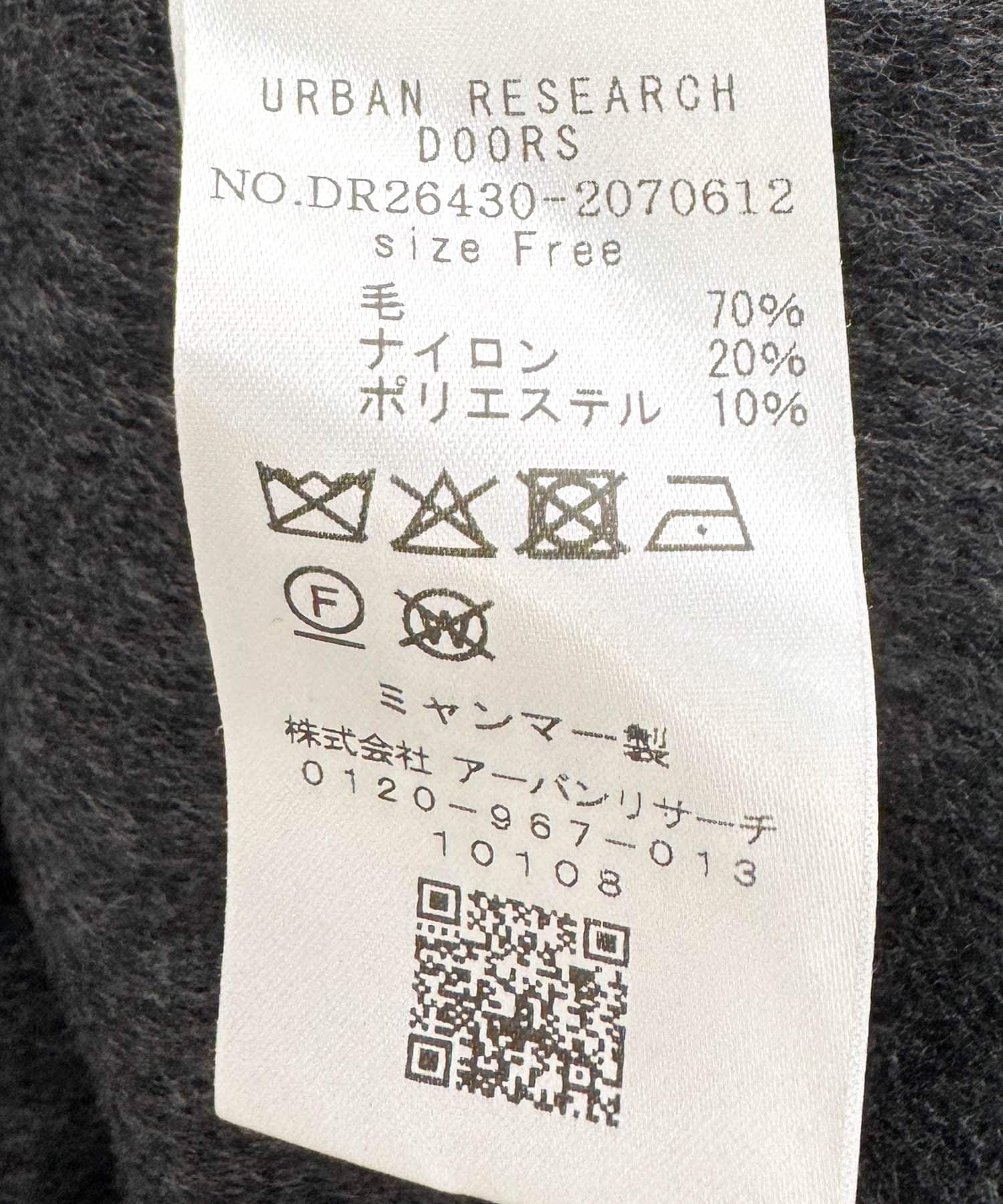 ウールリバーZIPノーカラーコート 26AW 杢CHARCOAL Free