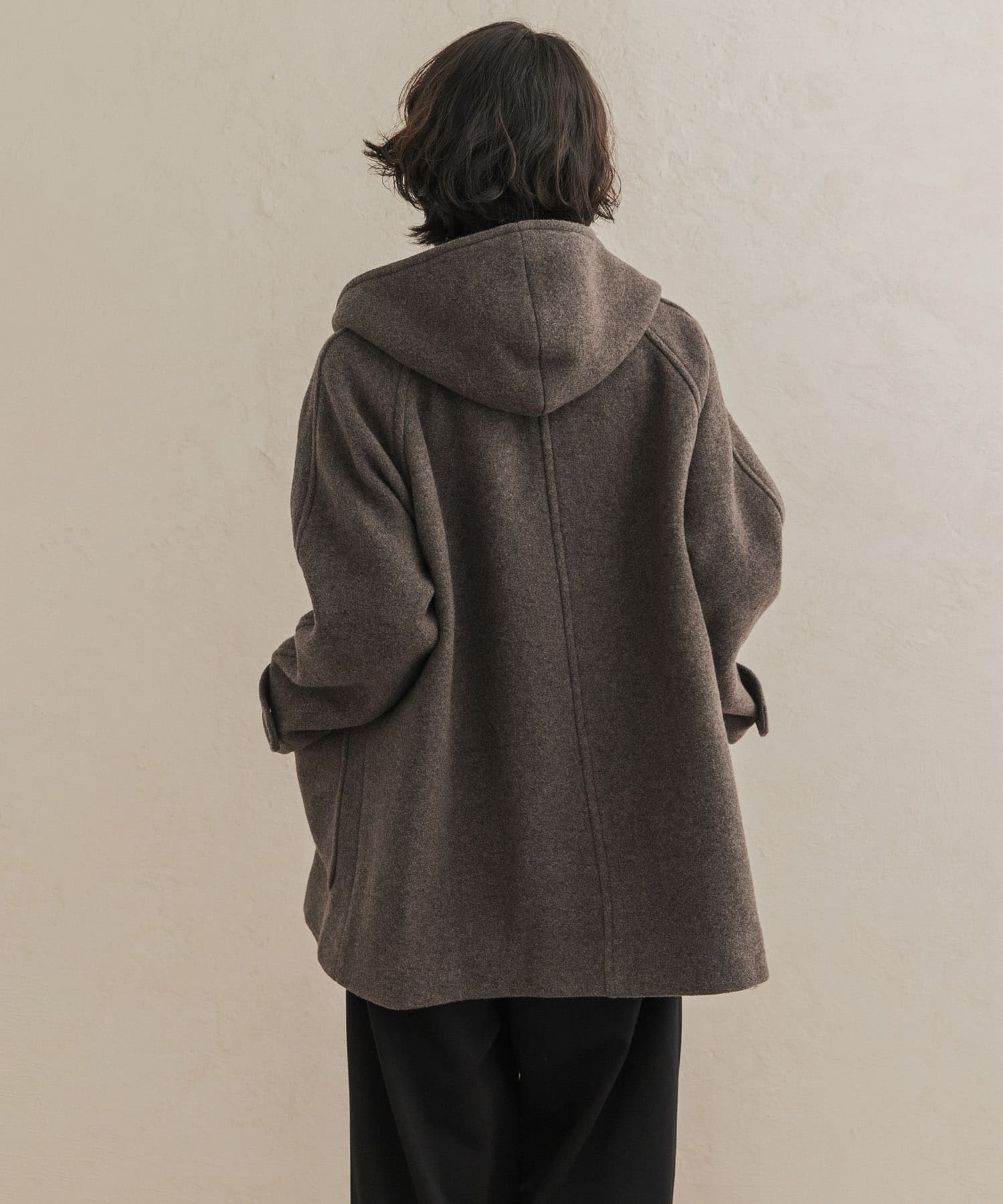 エアリーウールフードコート 26AW(Free 杢CHARCOAL): アウター|URBAN エアリーウールフードコート 26AW(Free 杢CHARCOAL): アウター|URBAN