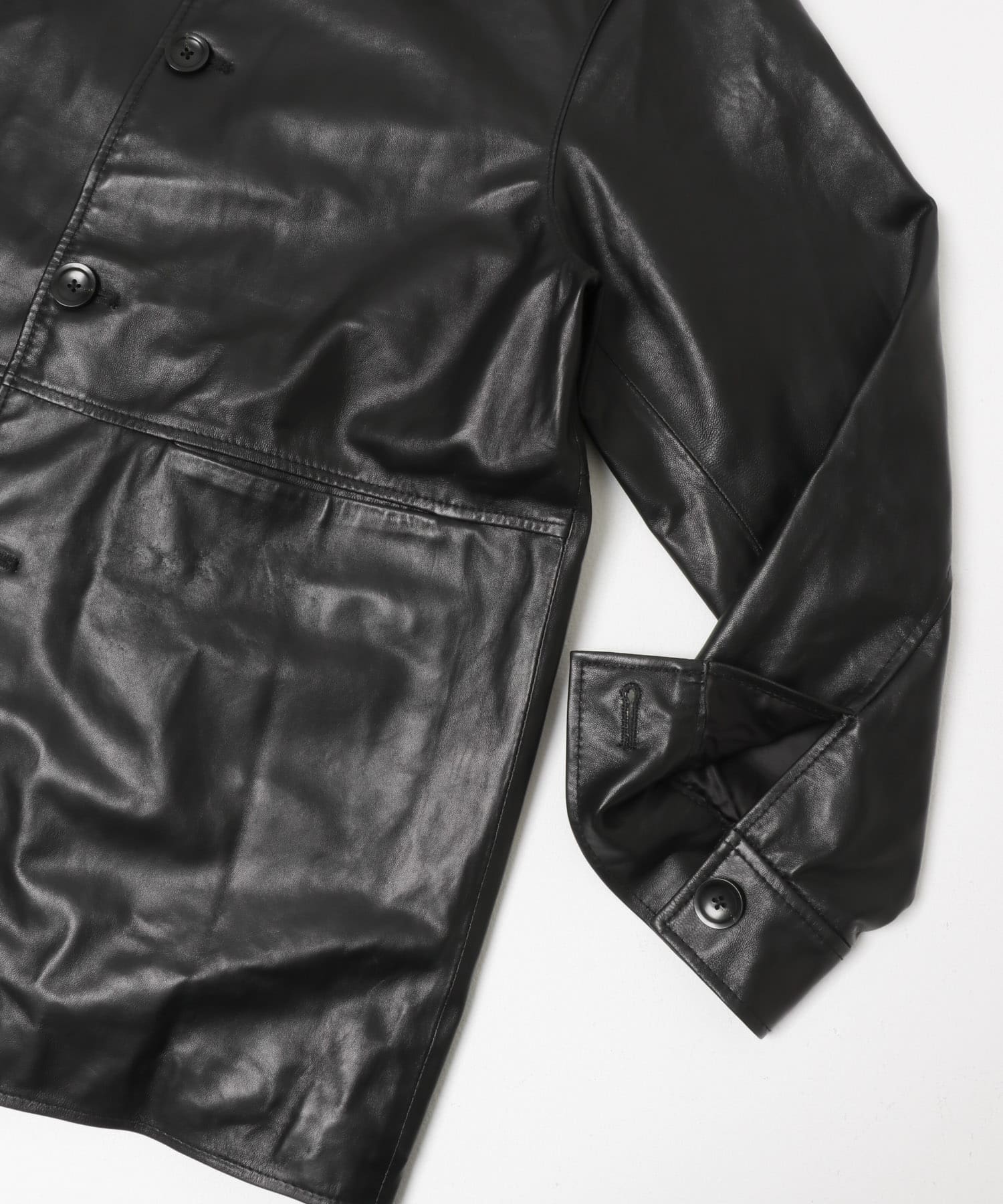 Sheep Leather Jacket BLACK S
