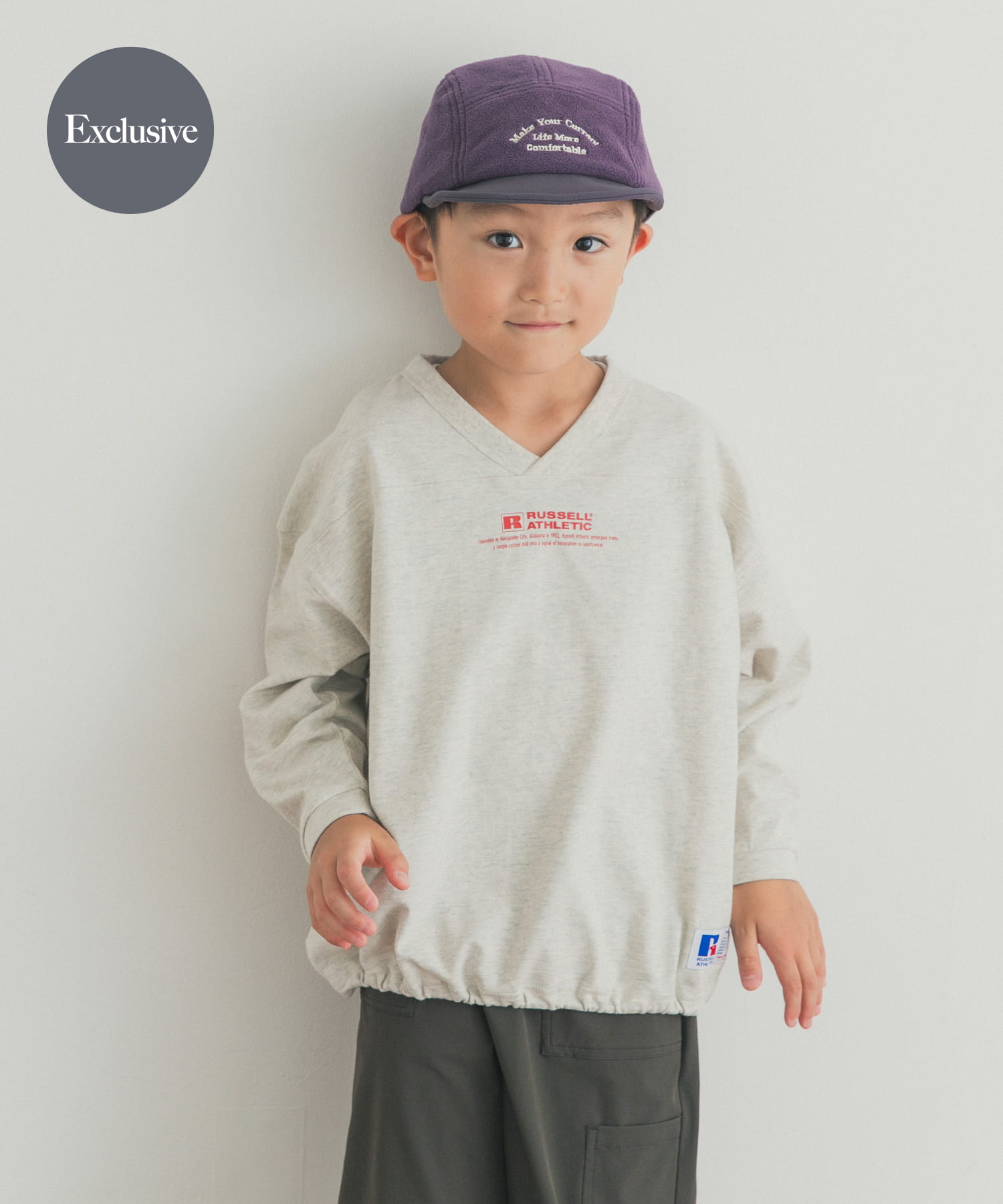 『150サイズあり』『別注』Russell Athletic×DOORS　フットボールロングスリーブTシャツ(KIDS)