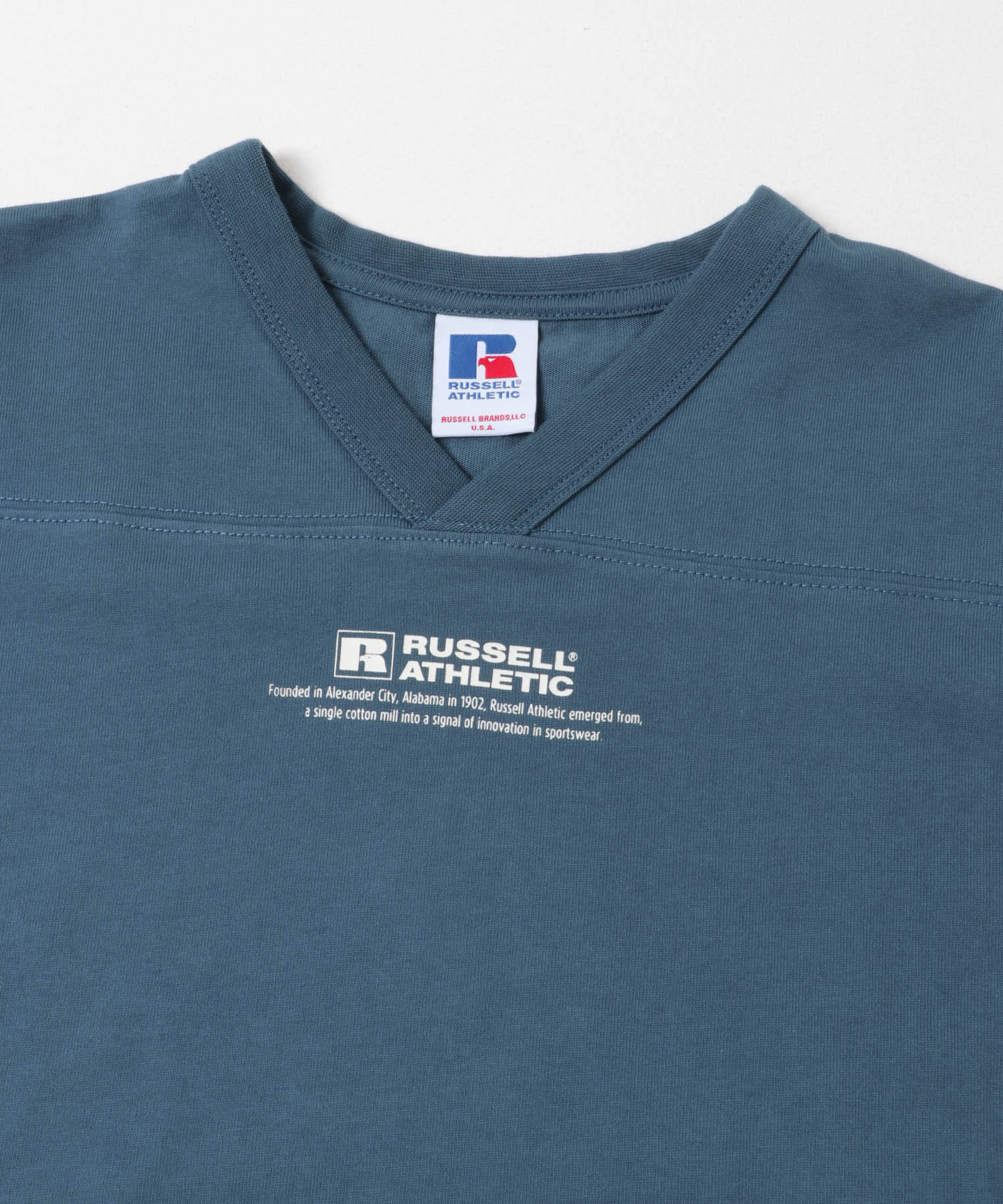 『150サイズあり』『別注』Russell Athletic×DOORS　フットボールロングスリーブTシャツ(KIDS) DARK BLUE 105(100-110)
