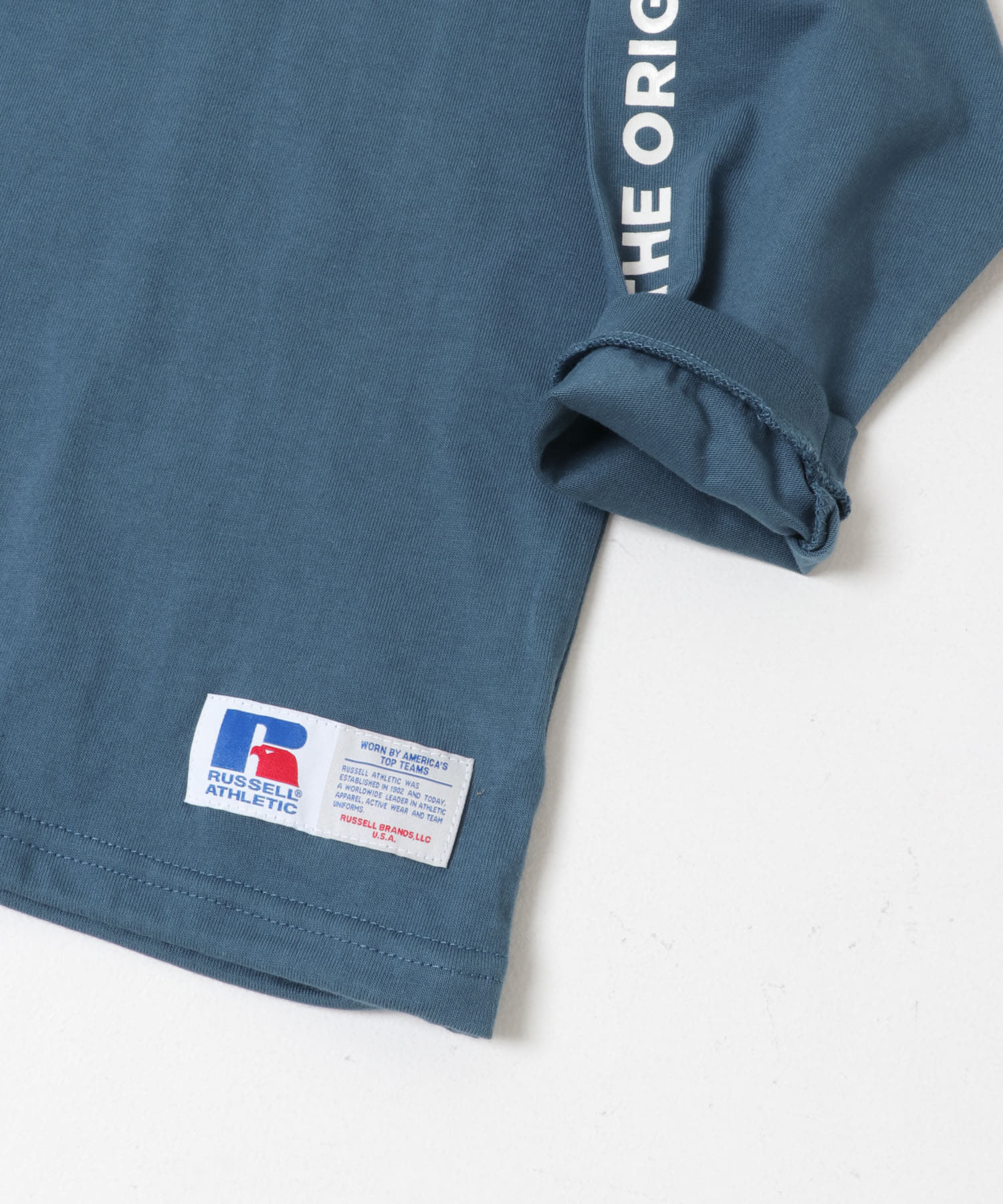 『150サイズあり』『別注』Russell Athletic×DOORS　フットボールロングスリーブTシャツ(KIDS) DARK BLUE 105(100-110)