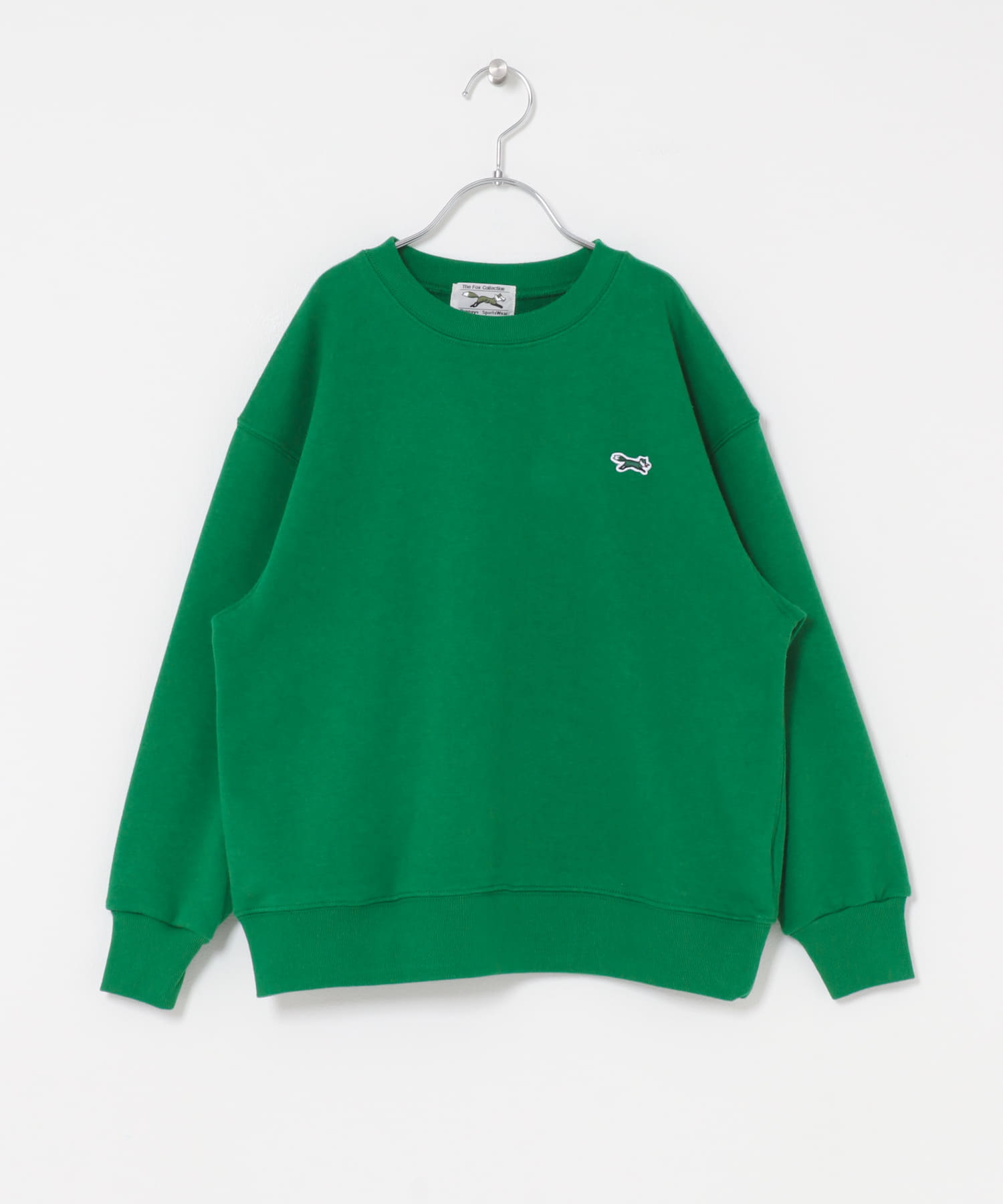 『親子リンク/150サイズ』『別注』PENNEYS×DOORS　THE FOX 裏毛クルーネックスウェット(KIDS) GREEN 150(145-155)