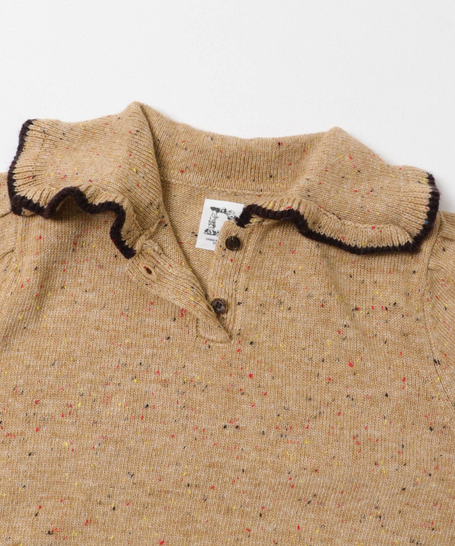 『セットアップ対応』 襟フリルニット(KIDS) BEIGE 105(100-110)