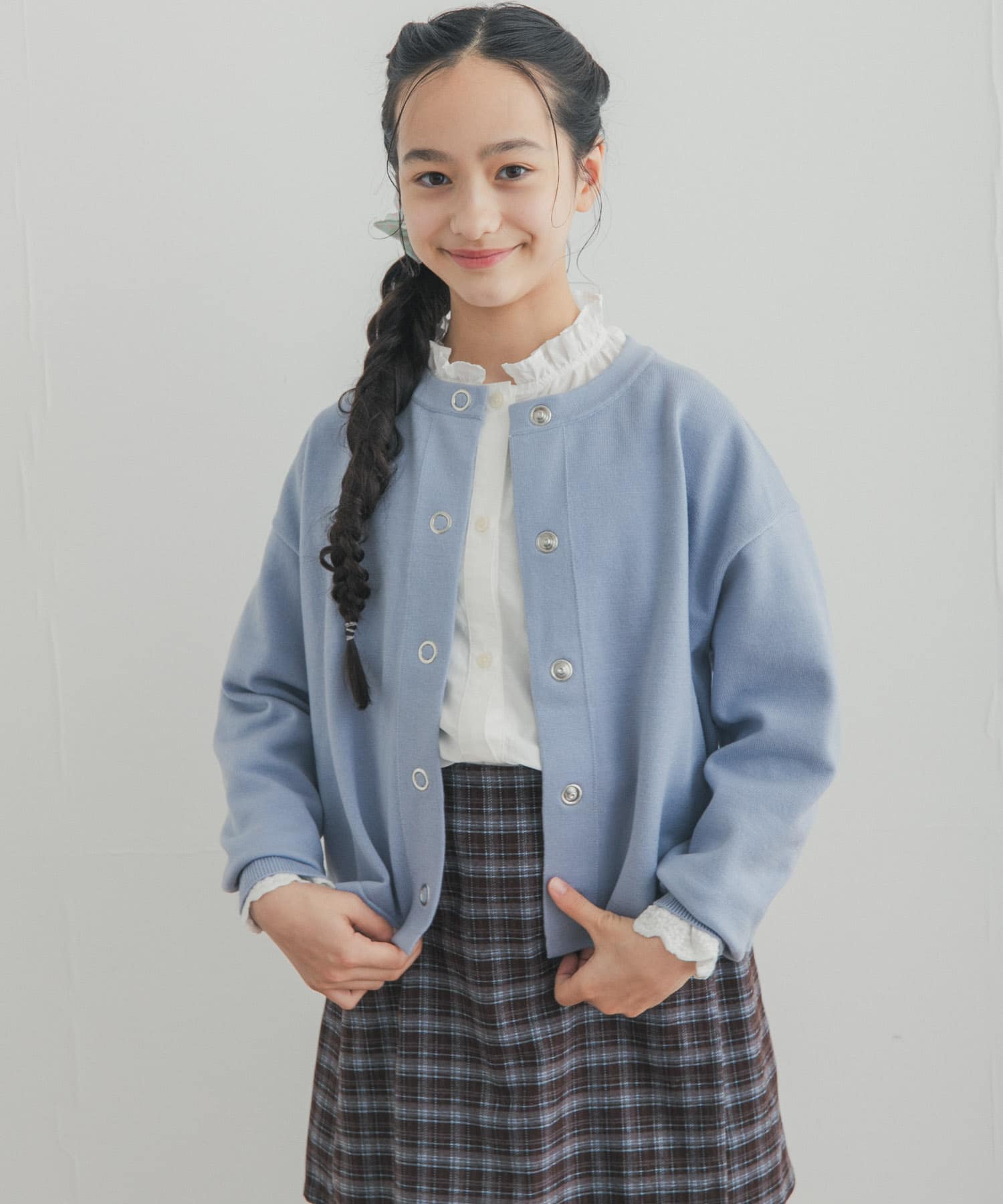 『WEB/一部店舗限定カラー』『150サイズ』『親子リンク』『UR TECH』200日ニットカーディガン(KIDS)