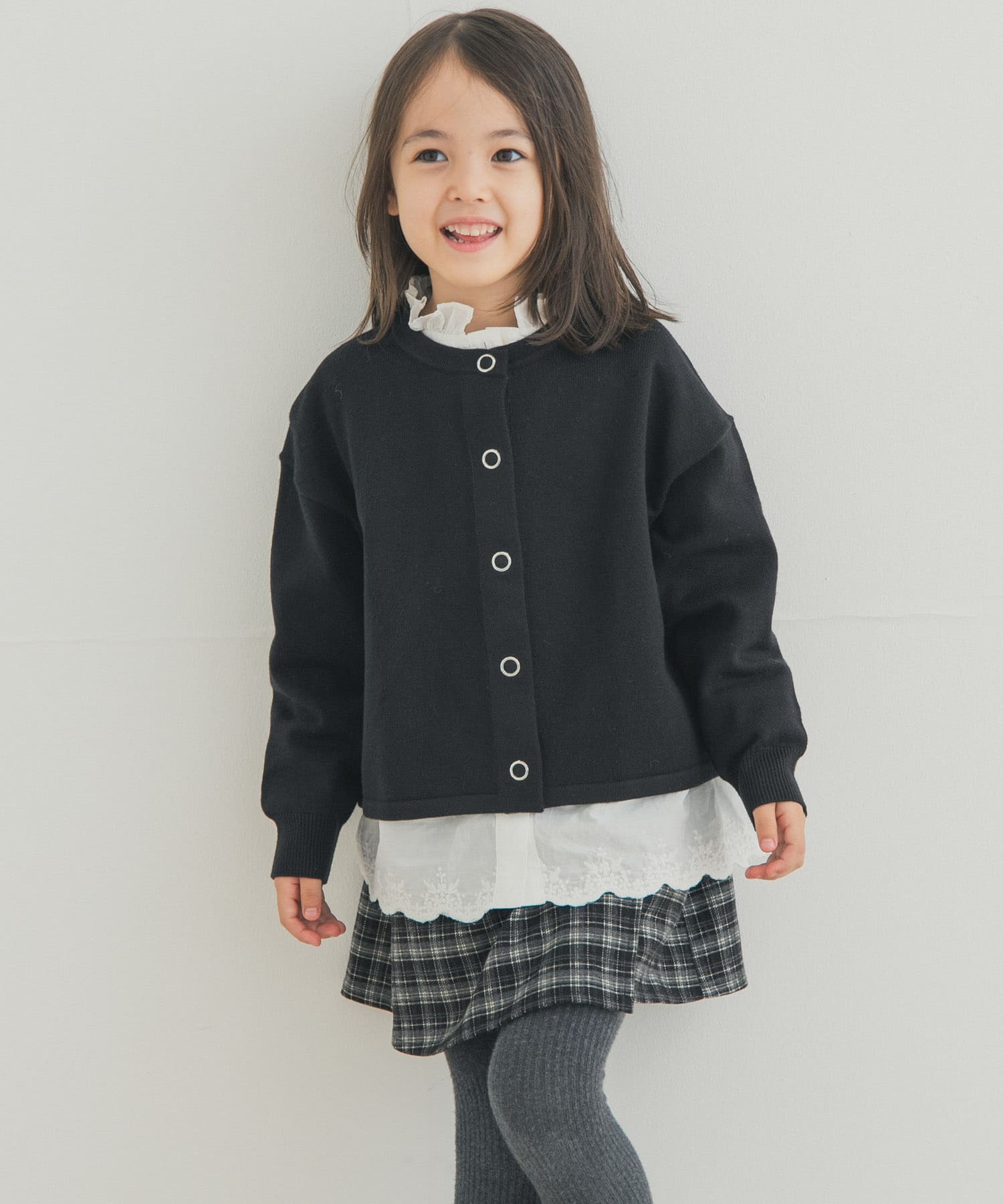 『WEB/一部店舗限定カラー』『親子リンク』『UR TECH』200日ニットカーディガン(KIDS)