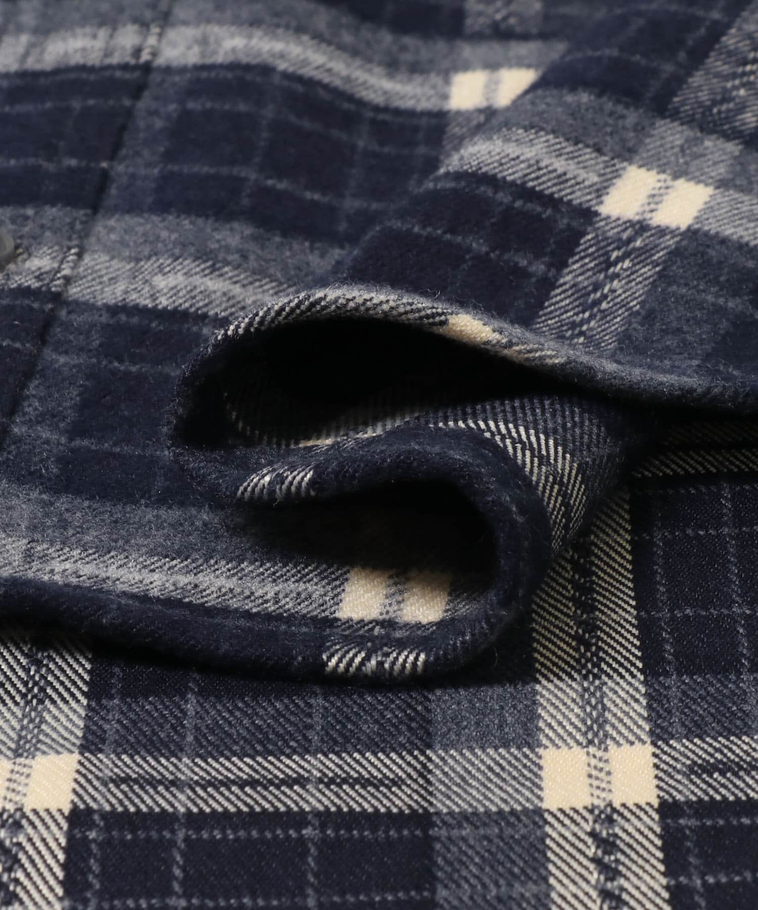 『150サイズあり』ネルチェックオーバーサイズシャツ(KIDS) NAVY 120(115-125)