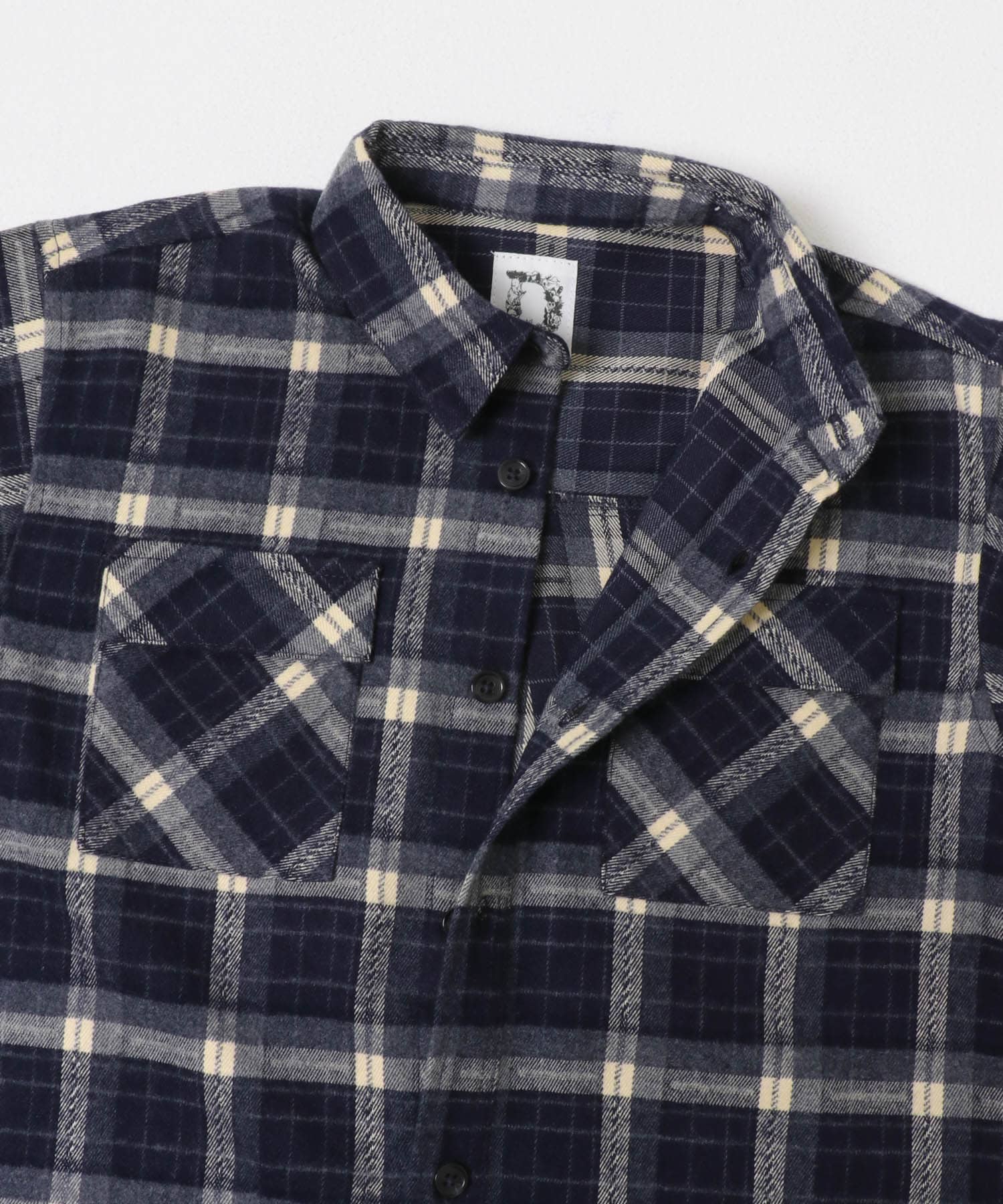 『150サイズあり』ネルチェックオーバーサイズシャツ(KIDS) NAVY 120(115-125)