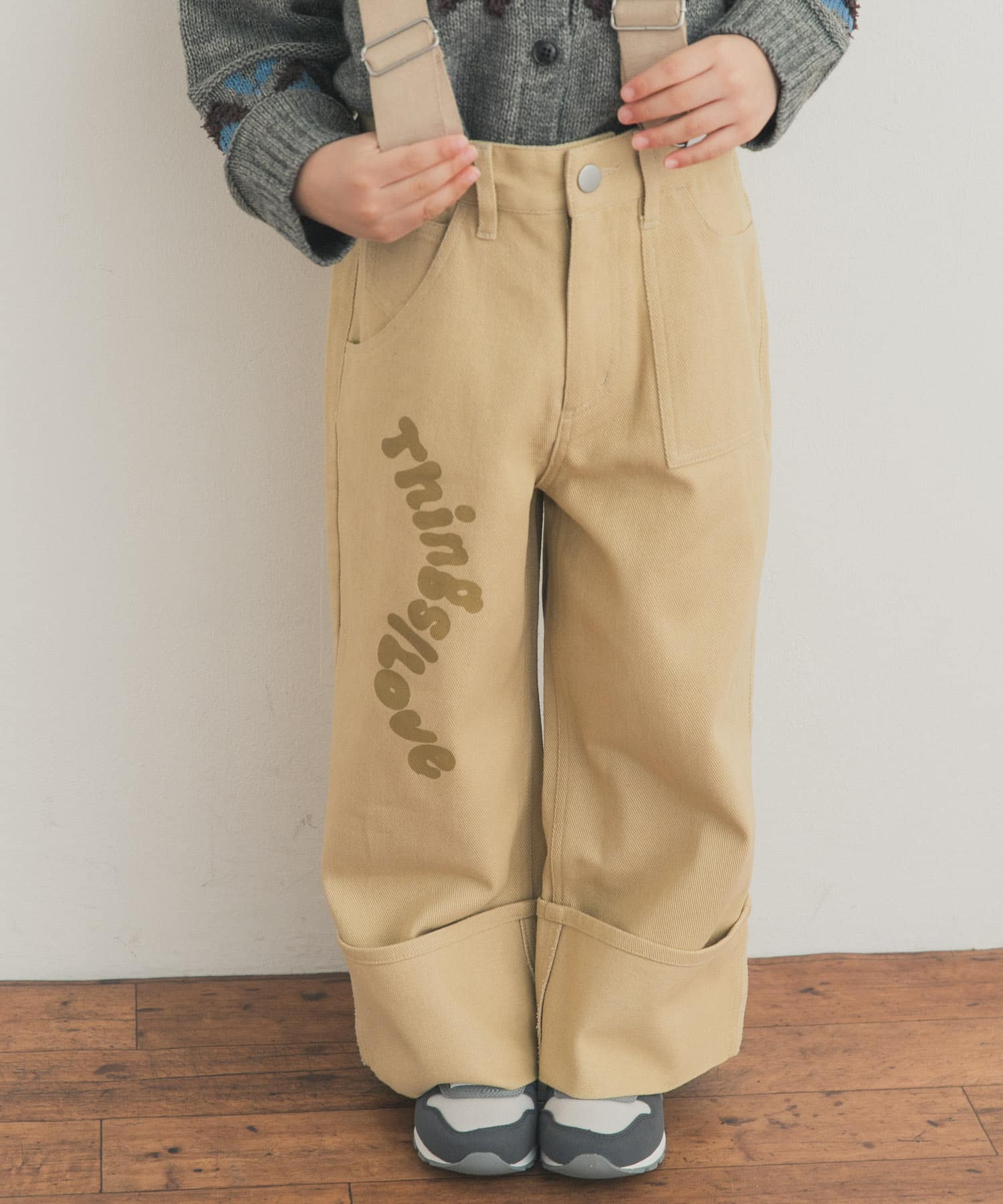 150サイズあり』2WAYサスペンダーパンツ(KIDS)(120(115-125) BEIGE