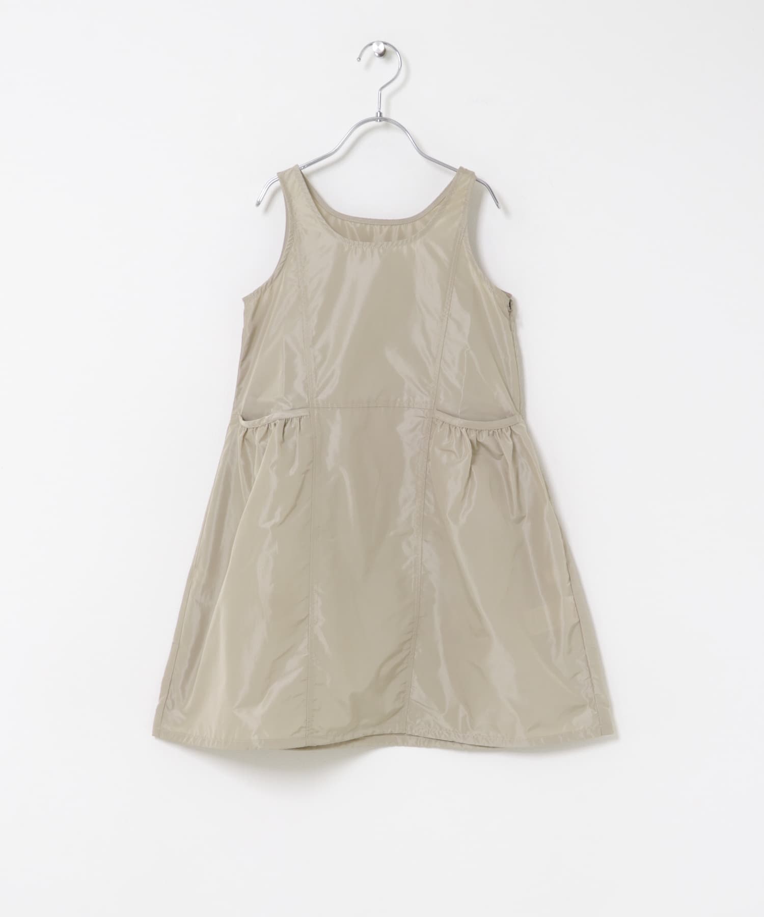 『150サイズあり』2WAYタフタバルーンワンピース(KIDS) BEIGE 105(100-110)
