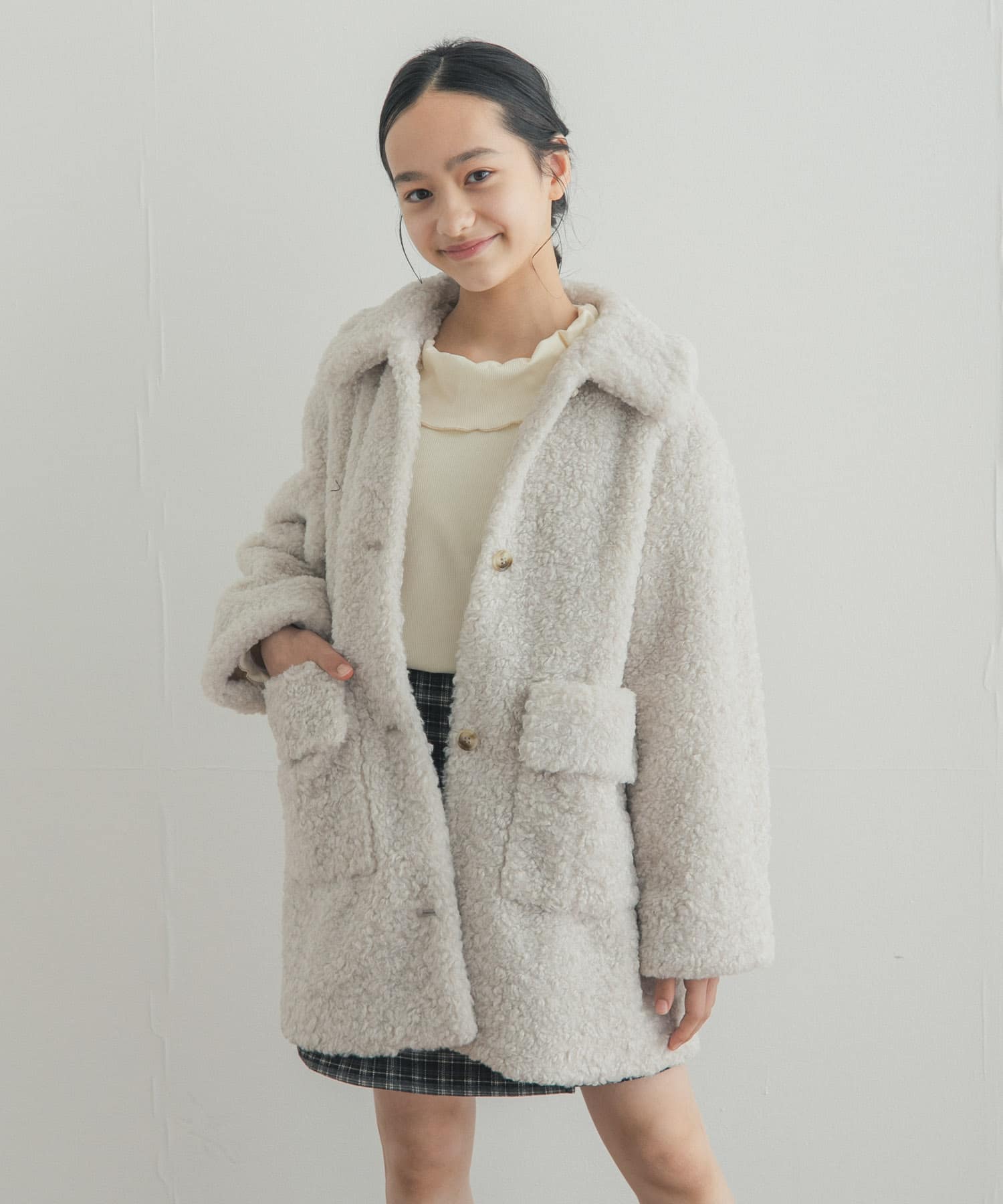 150サイズ』ボアコート(KIDS)(150(145-155) IVORY): キッズ｜URBAN