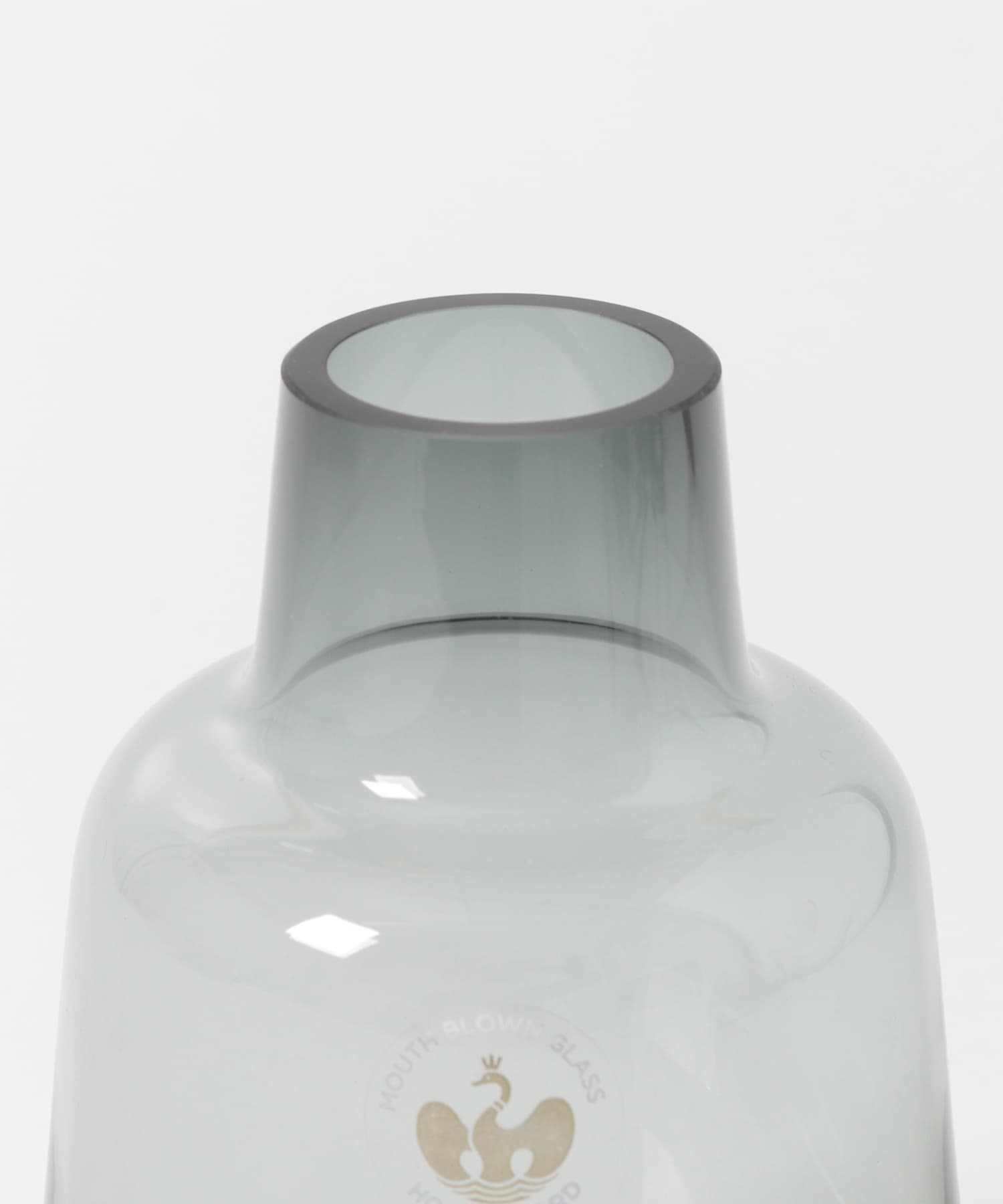 HOLMEGAARD　Flora vase H12cm short neck smoke -