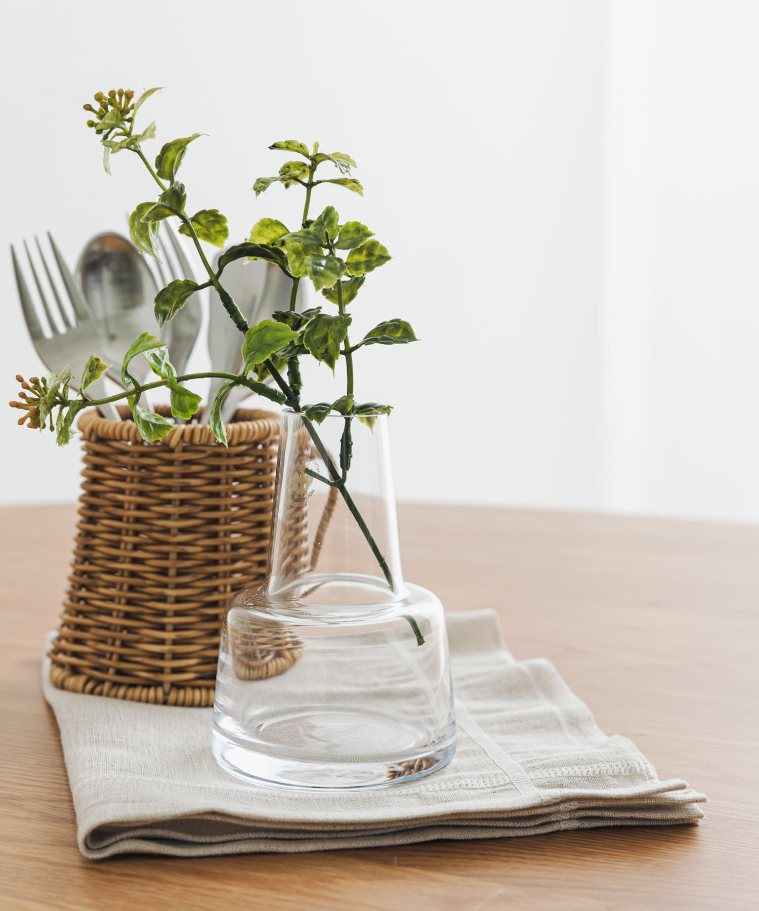HOLMEGAARD Flora vase H24cm medium neck(- smoke): インテリア