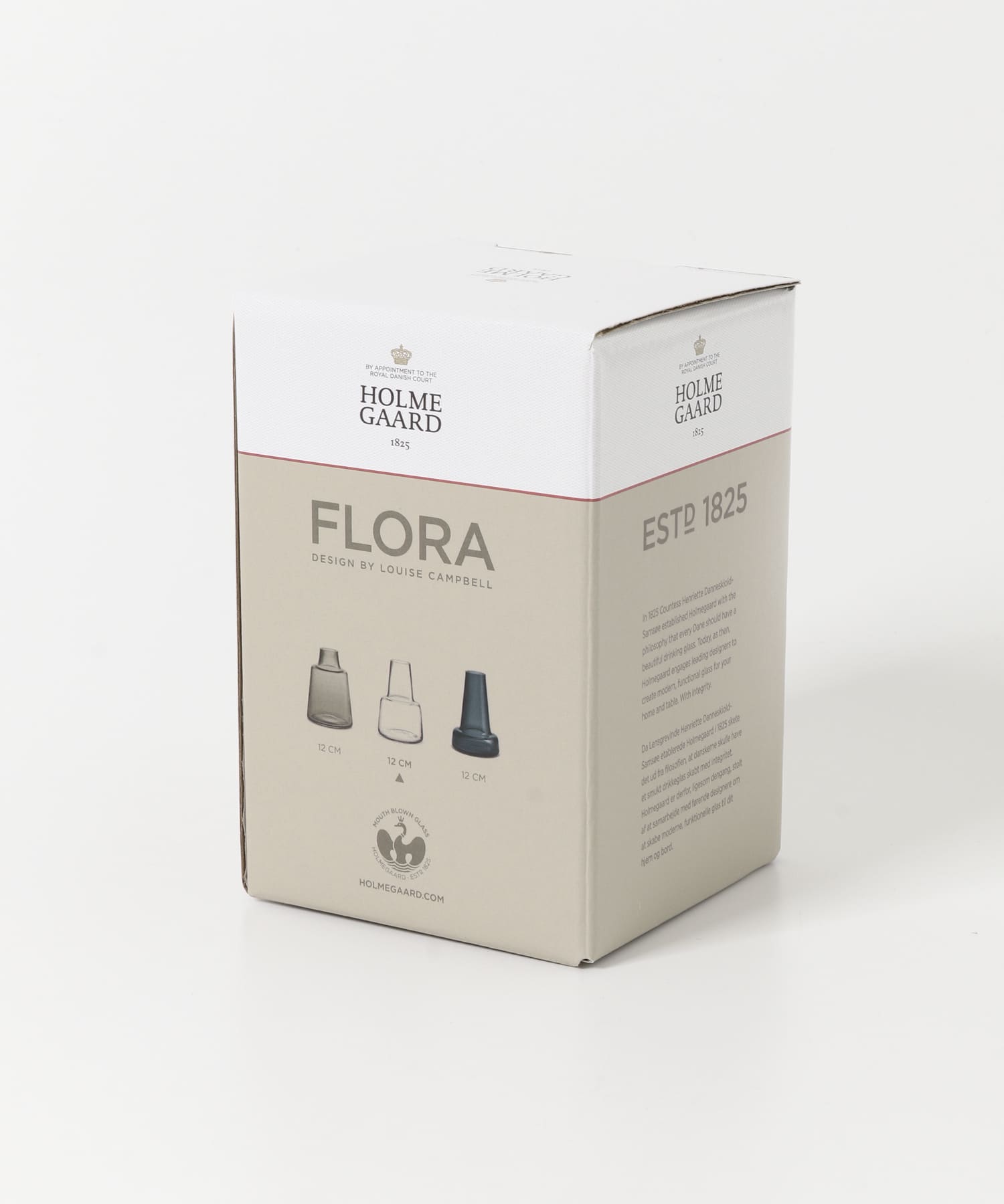 HOLMEGAARD　Flora vase H12cm medium neck clear -
