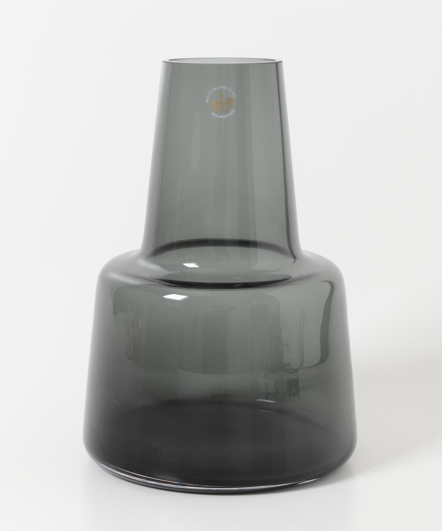 HOLMEGAARD　Flora vase H24cm medium neck smoke -