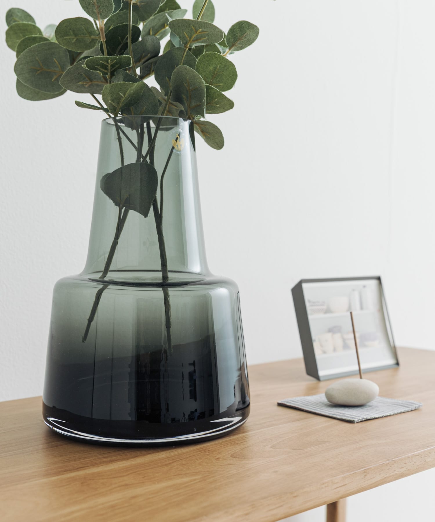 HOLMEGAARD Flora vase H24cm medium neck(- smoke): インテリア