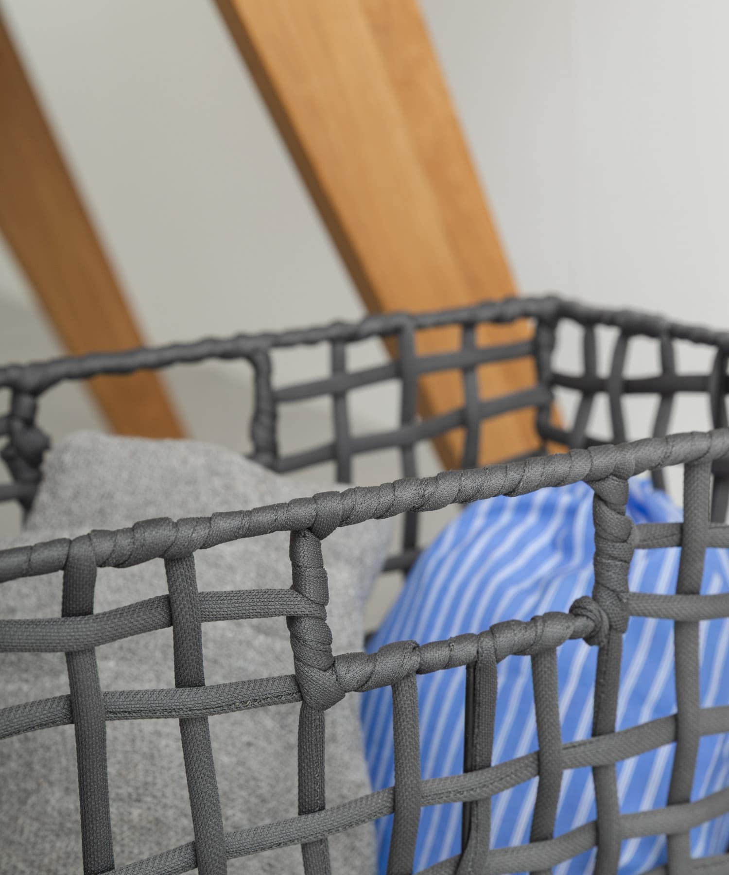 BRID　ROUGH KNIT BASKET WIDE L GY L