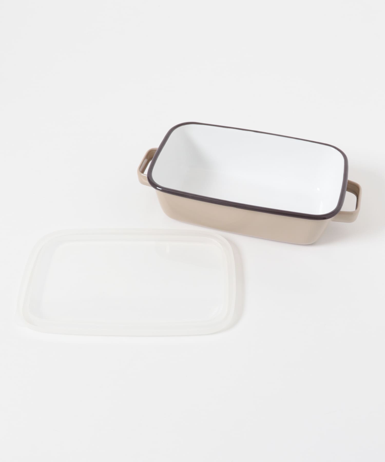 365methods　ホーローオーブンディッシュ レクタングル カフェオレ -