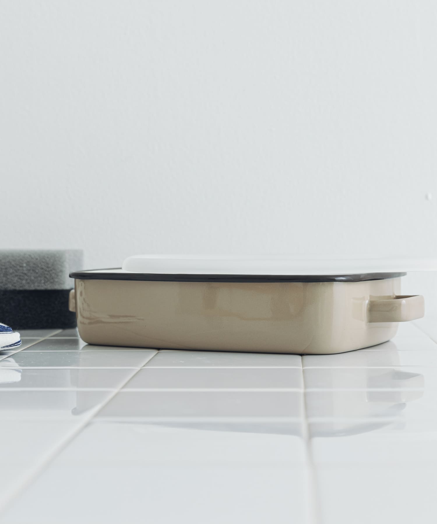 365methods　ホーローオーブンディッシュ 浅型M カフェオレ M