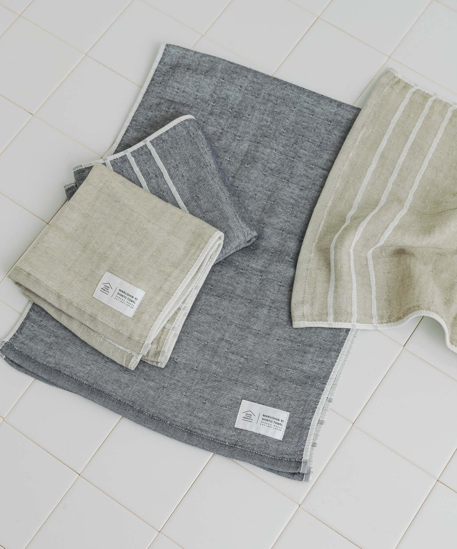 DOORS LIVING PRODUCTS ガーゼパイル フェイスタオル(- ウォームグレー