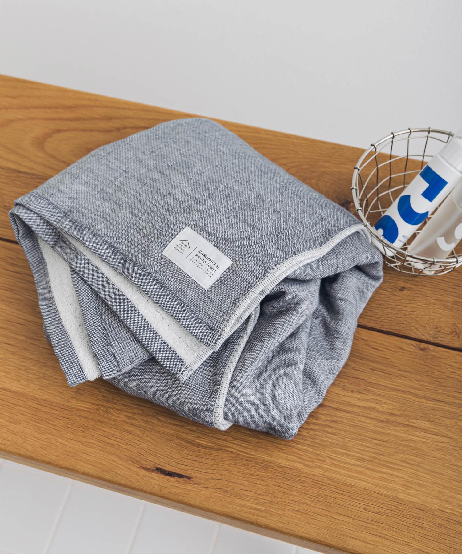 DOORS LIVING PRODUCTS ガーゼパイル バスタオル(- シャドウ